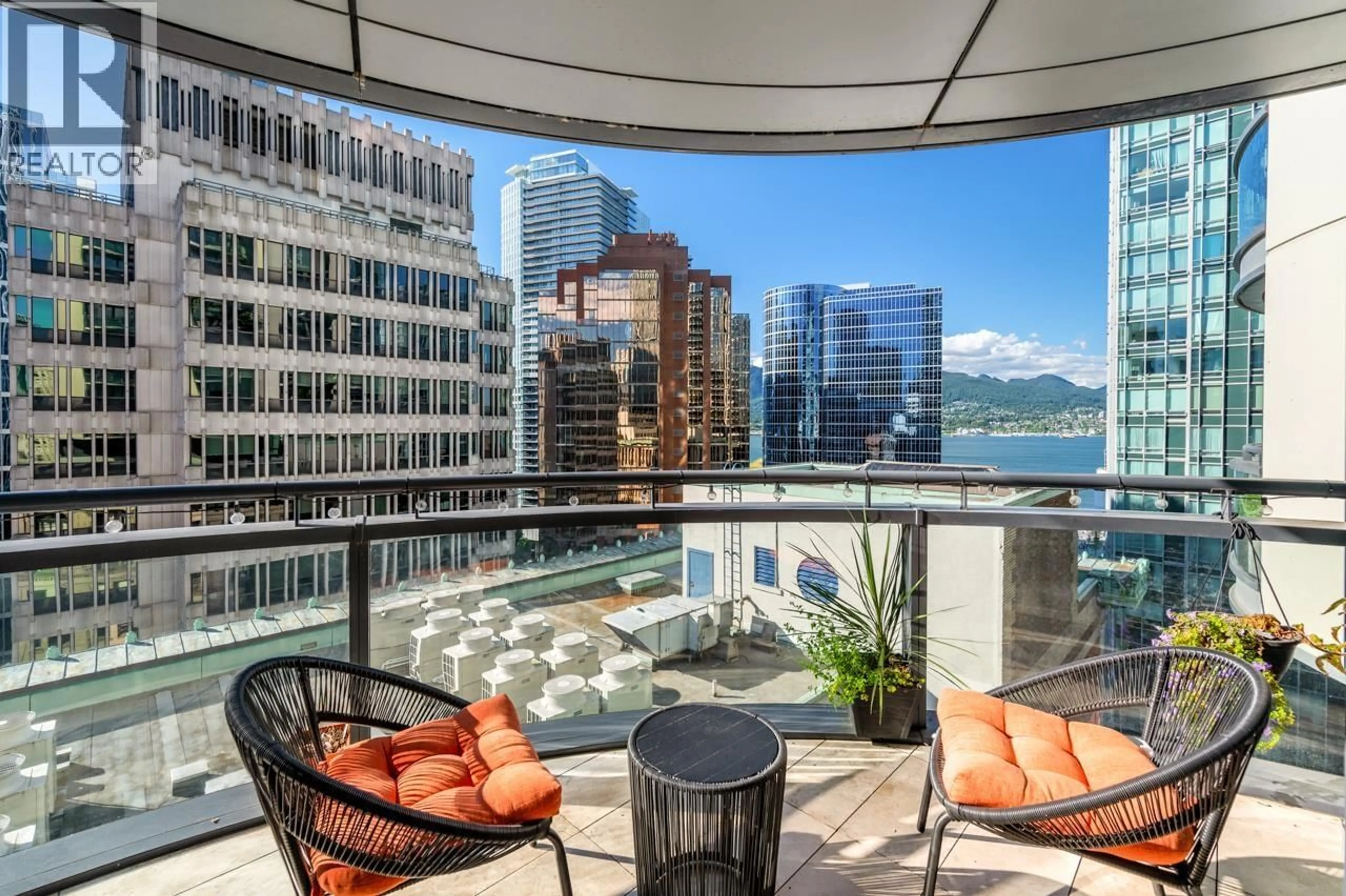 Patio, water/lake/river/ocean view for 1406 - 838 HASTINGS STREET, Vancouver British Columbia V6C0A6