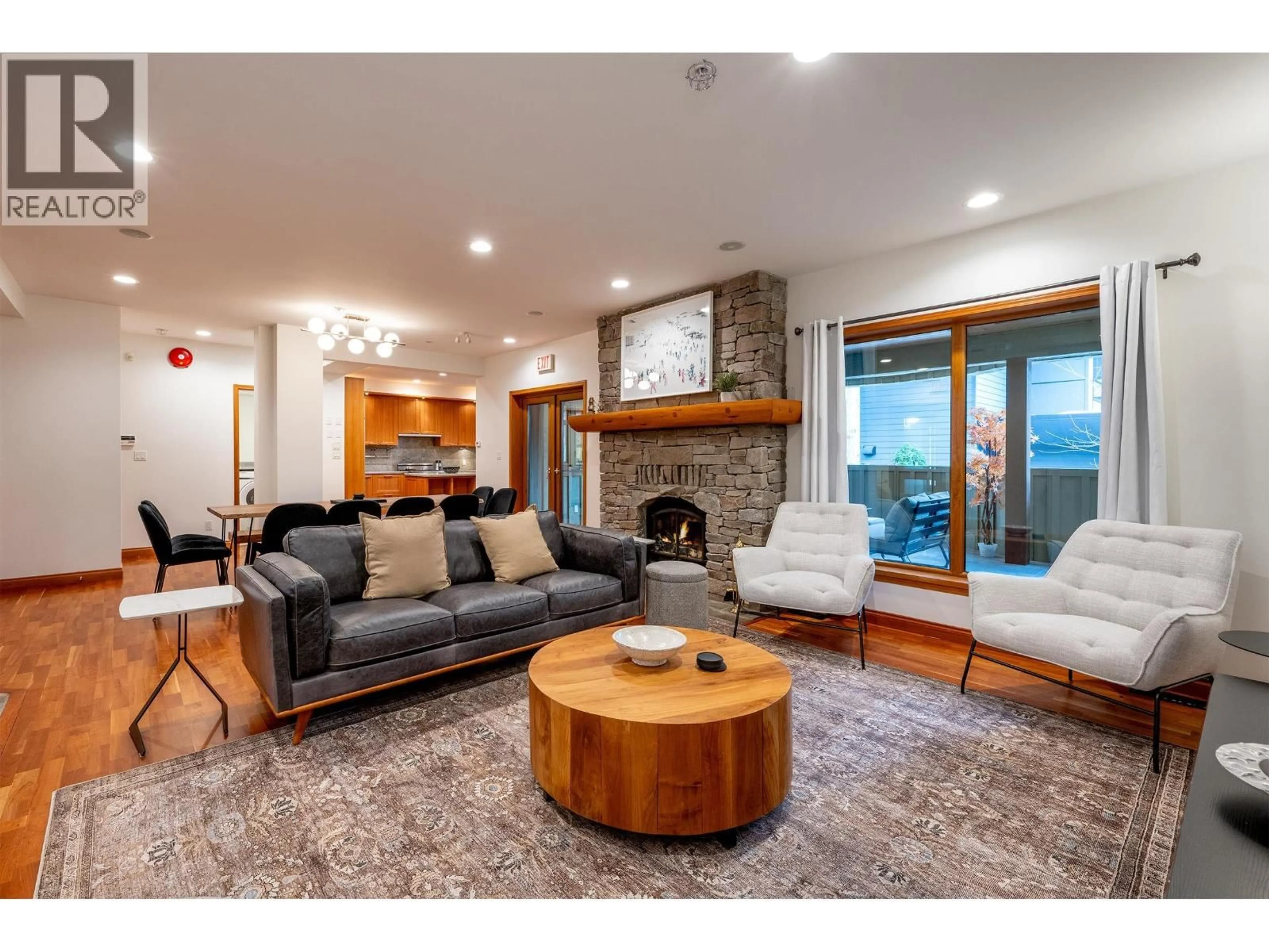 Living room with furniture, wood/laminate floor for 3012 ALPINE CRESCENT, Whistler British Columbia V8E0B8