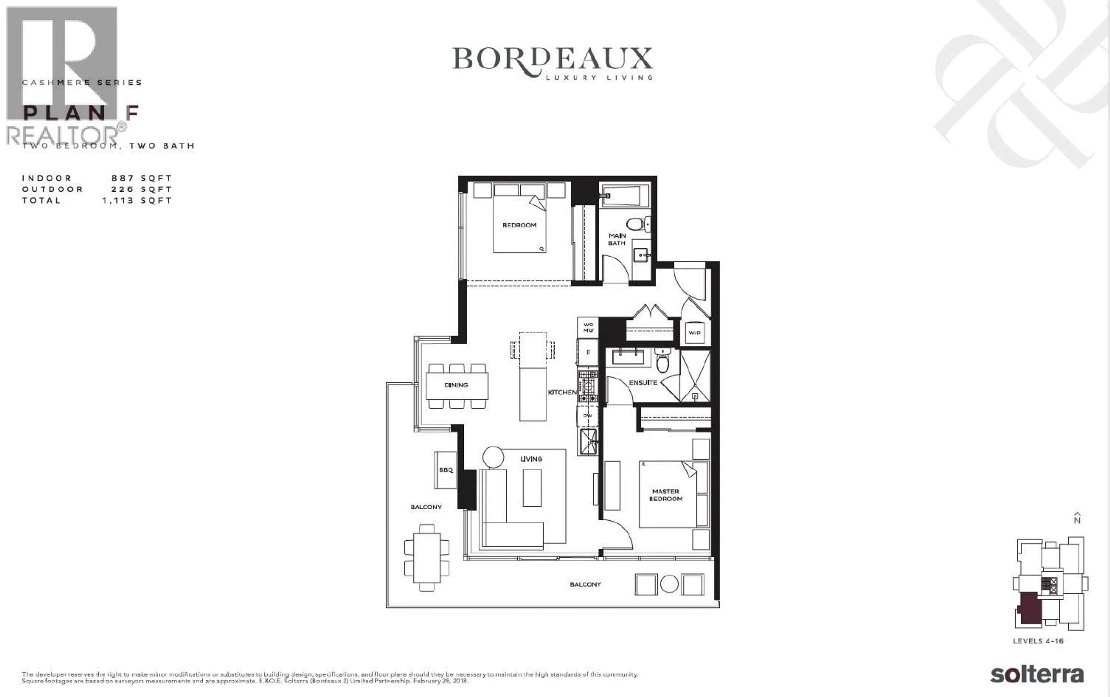 Floor plan for 1308 - 4488 JUNEAU STREET, Burnaby British Columbia V5C0M4