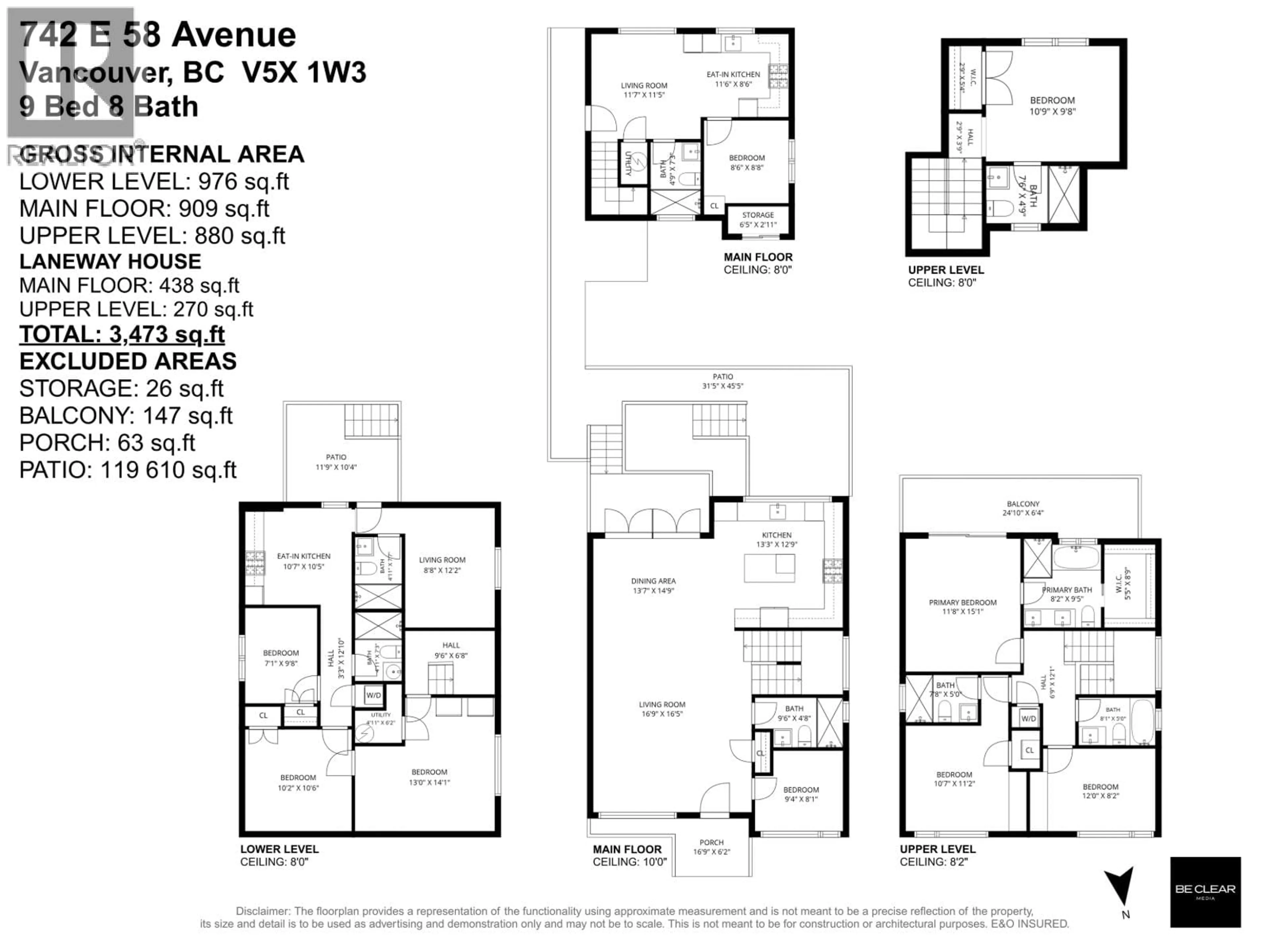 Floor plan for 742 58TH AVENUE, Vancouver British Columbia V5X1W3