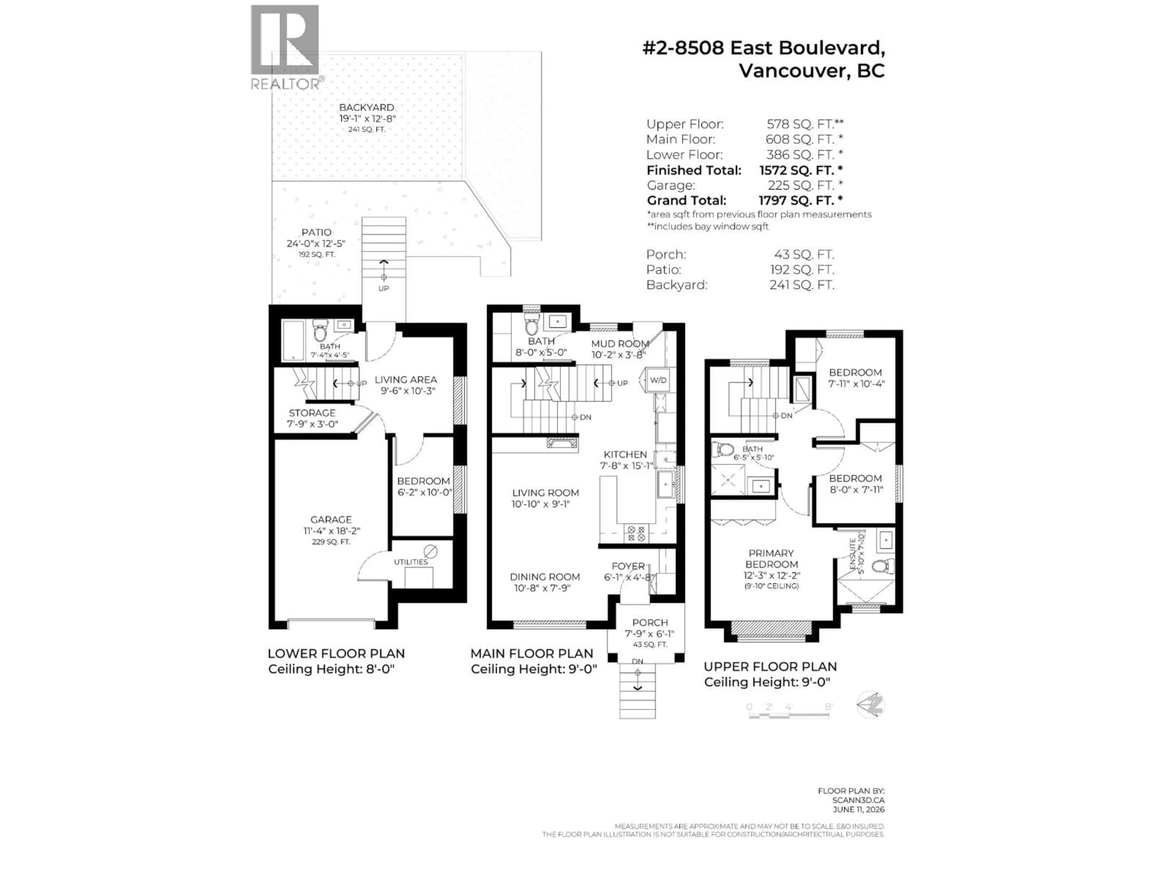 Floor plan for 2 - 8508 EAST BOULEVARD, Vancouver British Columbia V6P5E6