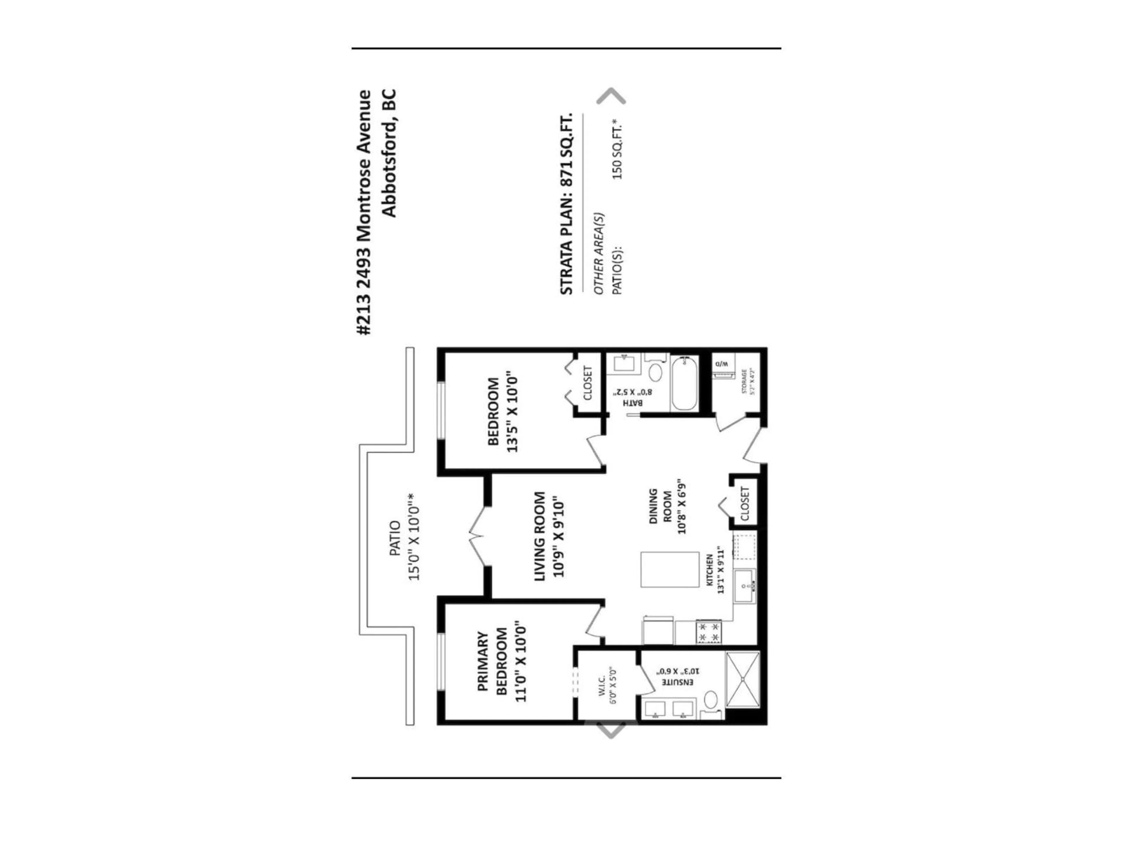 Floor plan for 213 - 2493 MONTROSE AVENUE, Abbotsford British Columbia V2S0L4