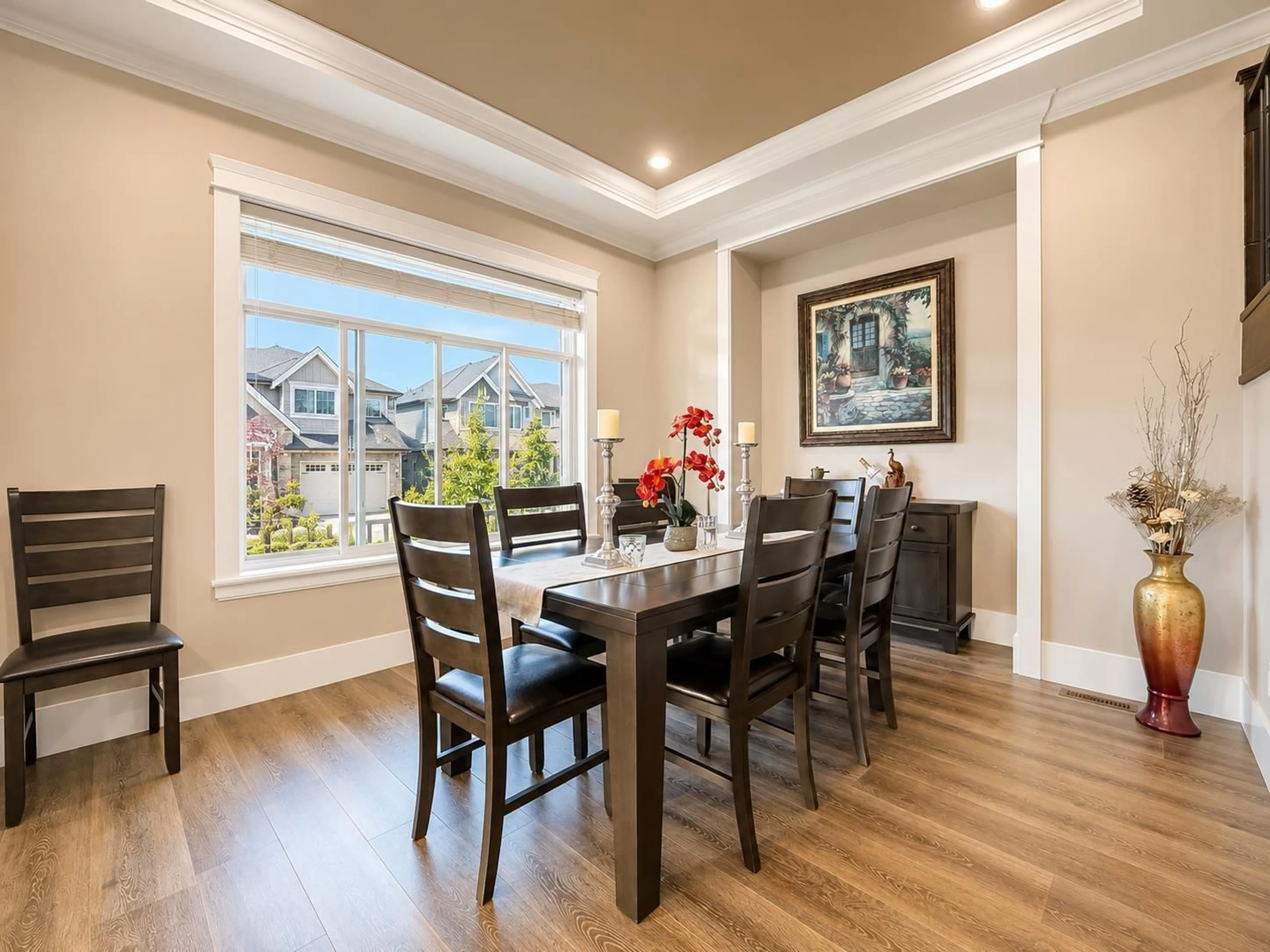 Dining room, wood/laminate floor for 20940 80A AVENUE, Langley British Columbia V2Y0R3