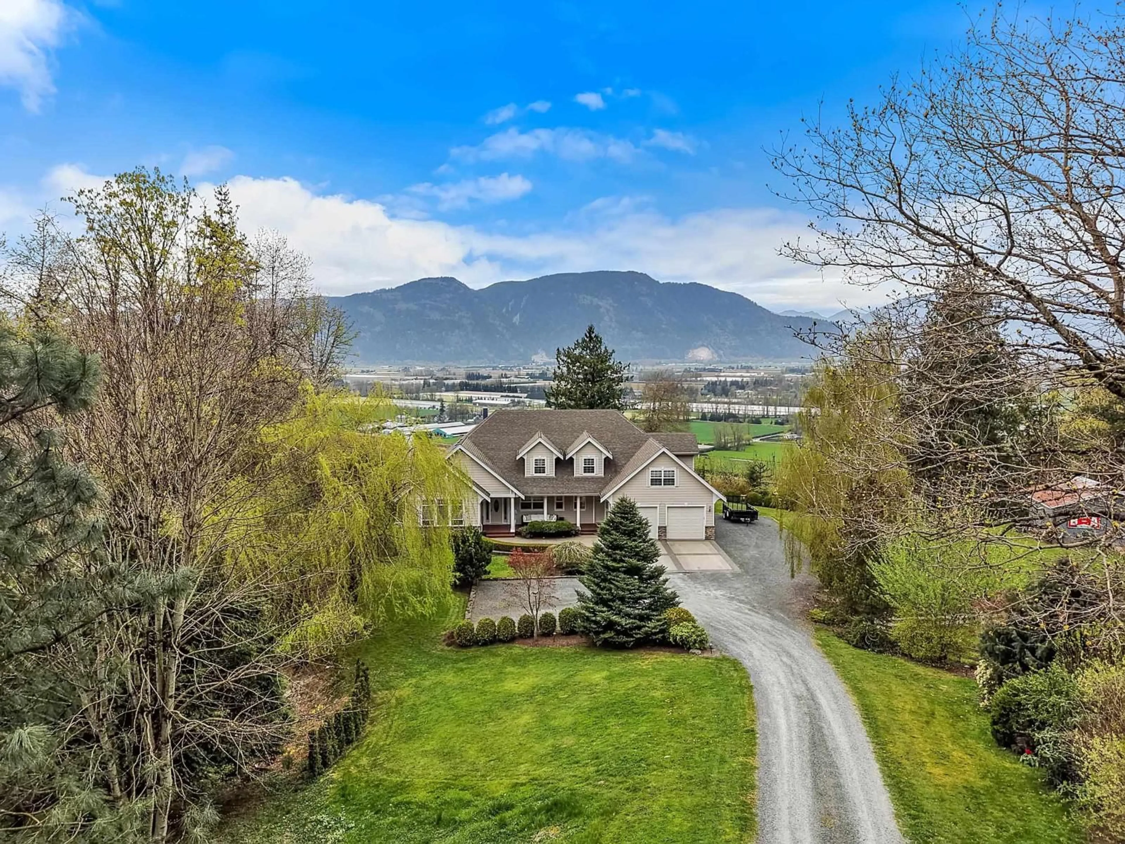 A pic from outside/outdoor area/front of a property/back of a property/a pic from drone, mountain view for 41813 MAJUBA HILL ROAD, Yarrow British Columbia V2R5G9