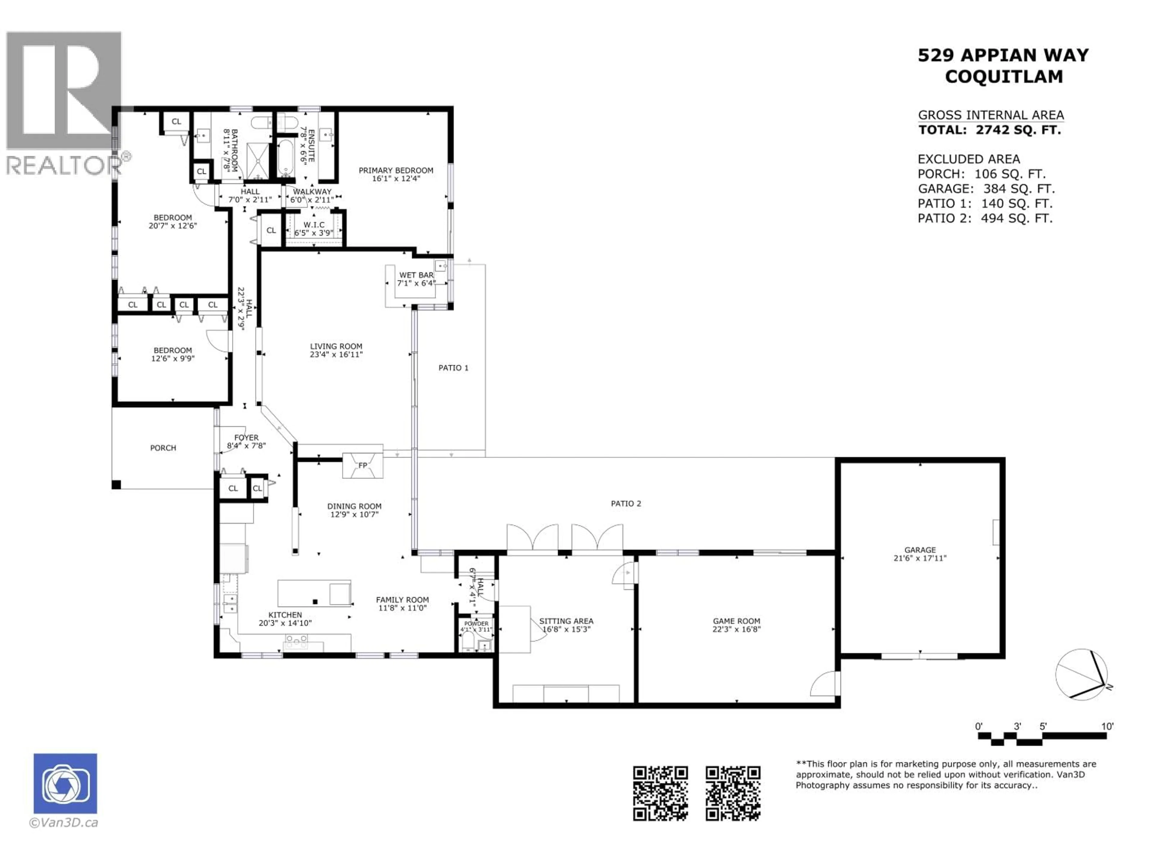 Floor plan for 529 APPIAN WAY, Coquitlam British Columbia V3J2A6