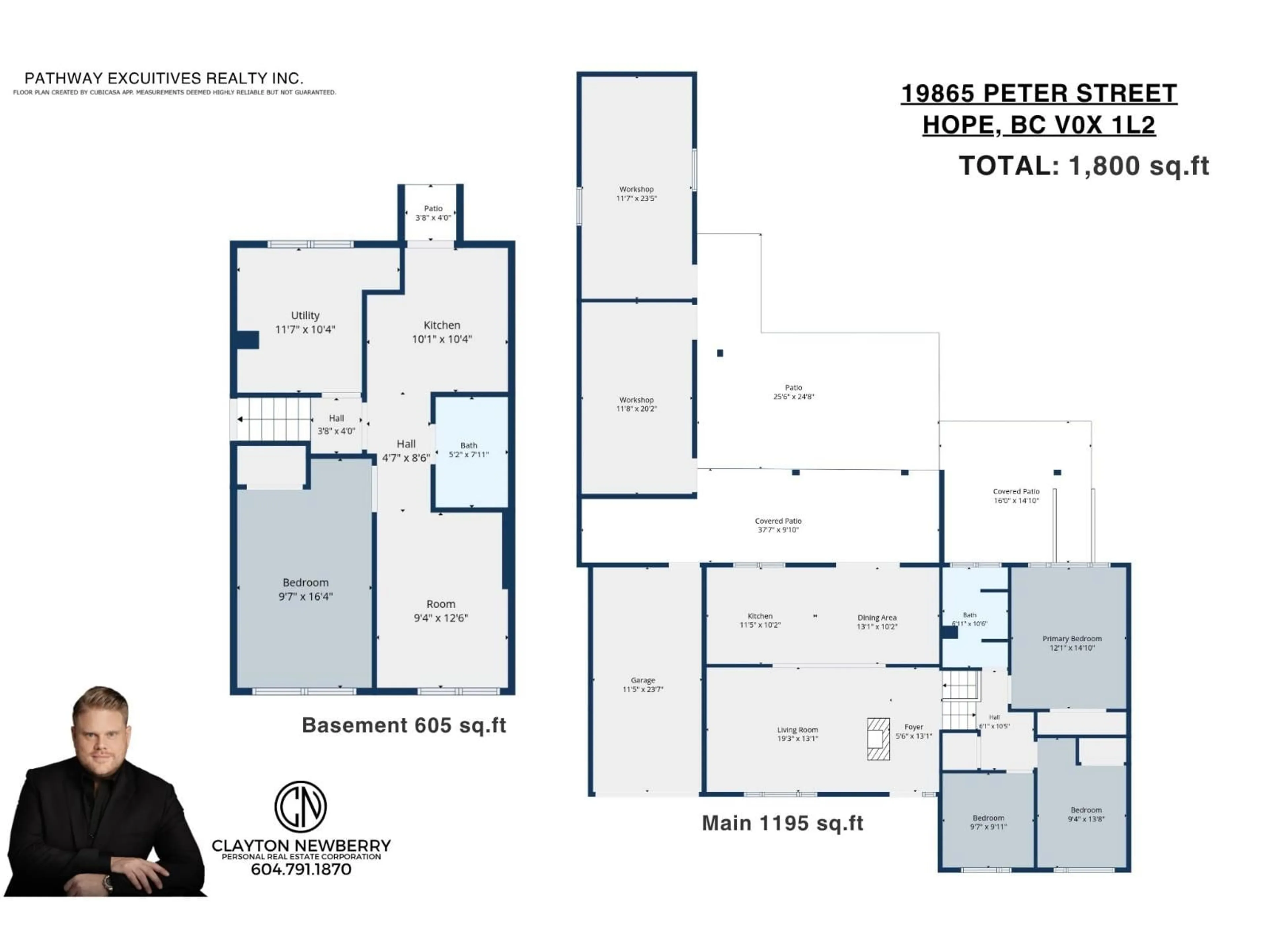 Floor plan for 19865 PETER STREET, Hope British Columbia V0X1L2