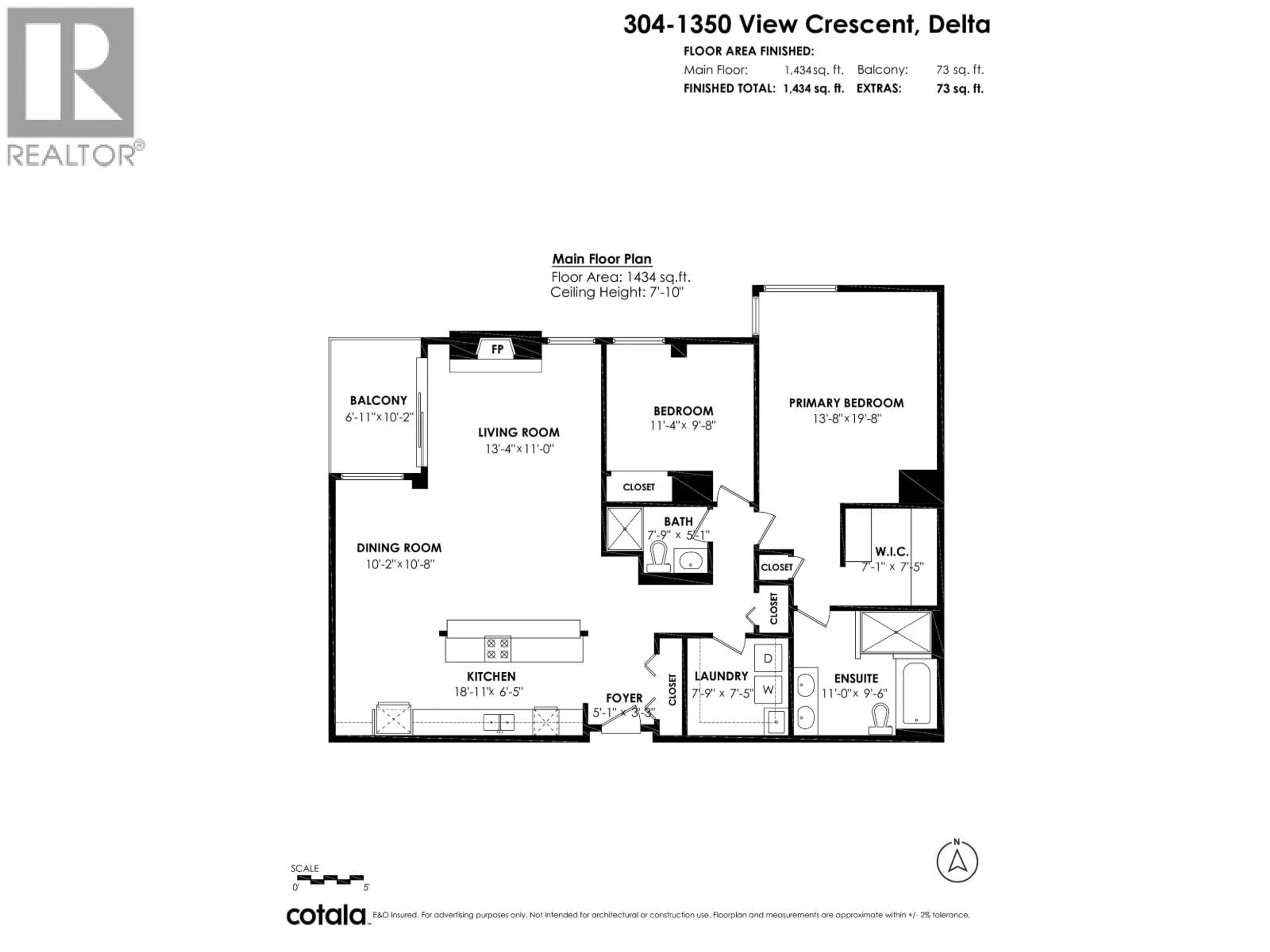 Floor plan for 304 - 1350 VIEW CRESCENT, Delta British Columbia V4L2K3