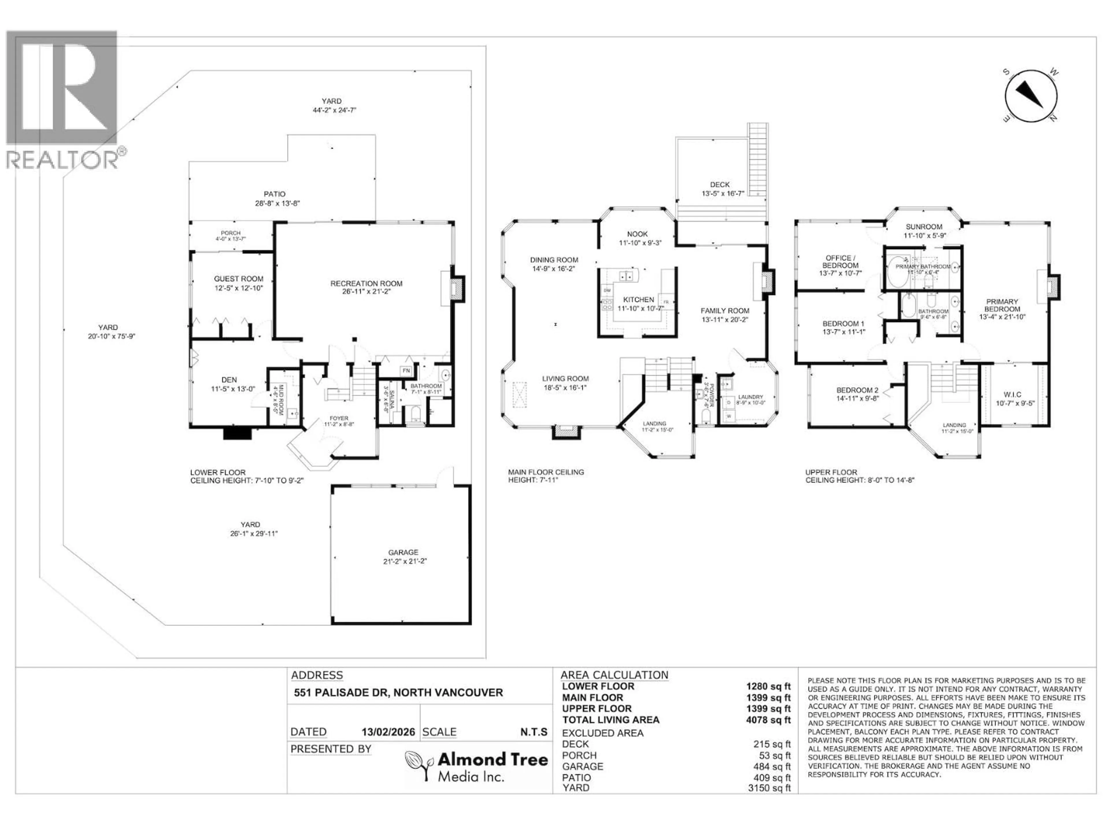 Floor plan for 551 PALISADE DRIVE, North Vancouver British Columbia V7R2H9