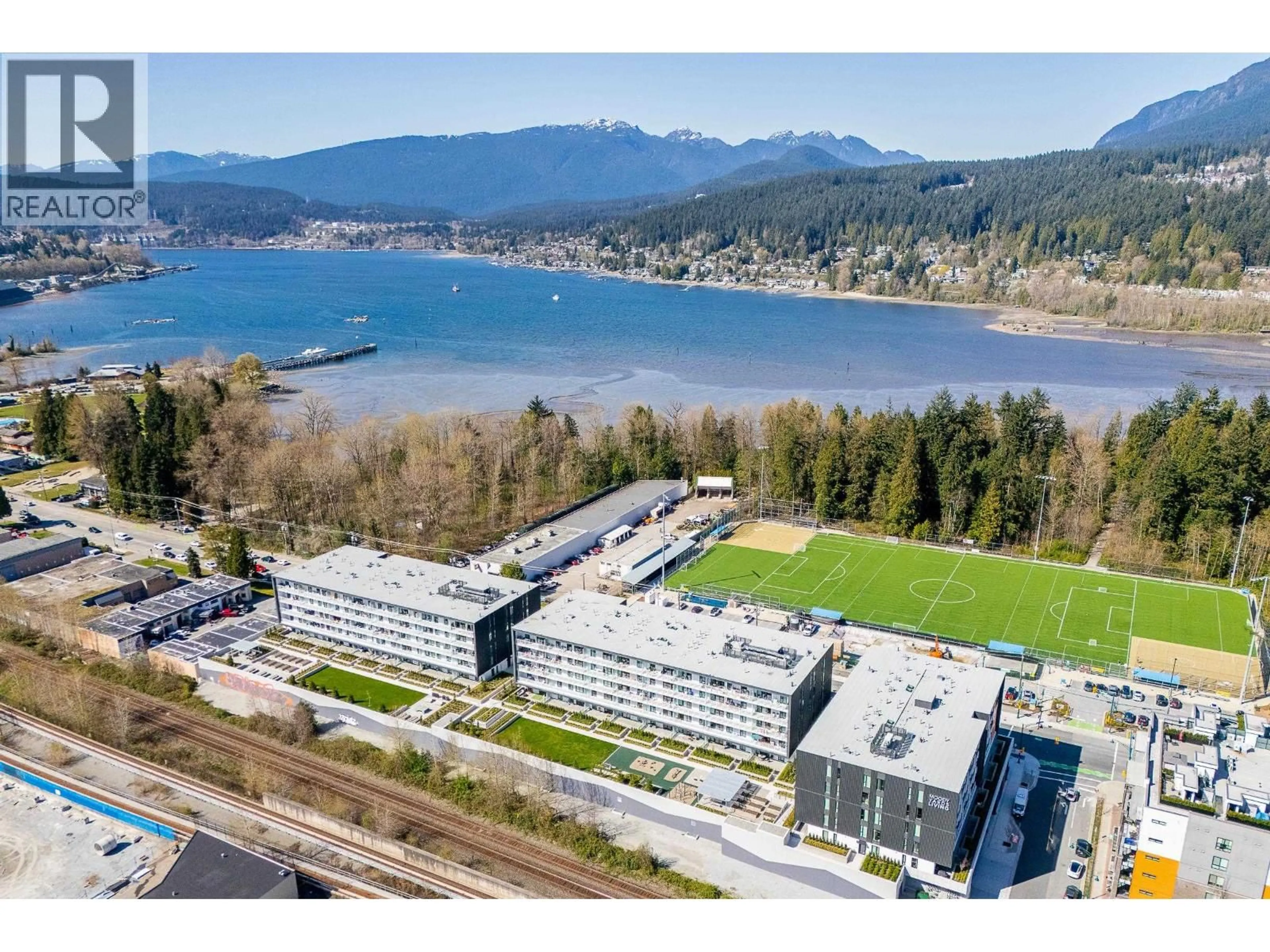 A pic from outside/outdoor area/front of a property/back of a property/a pic from drone, water/lake/river/ocean view for 614 - 3075 MURRAY STREET, Port Moody British Columbia V3H0N9