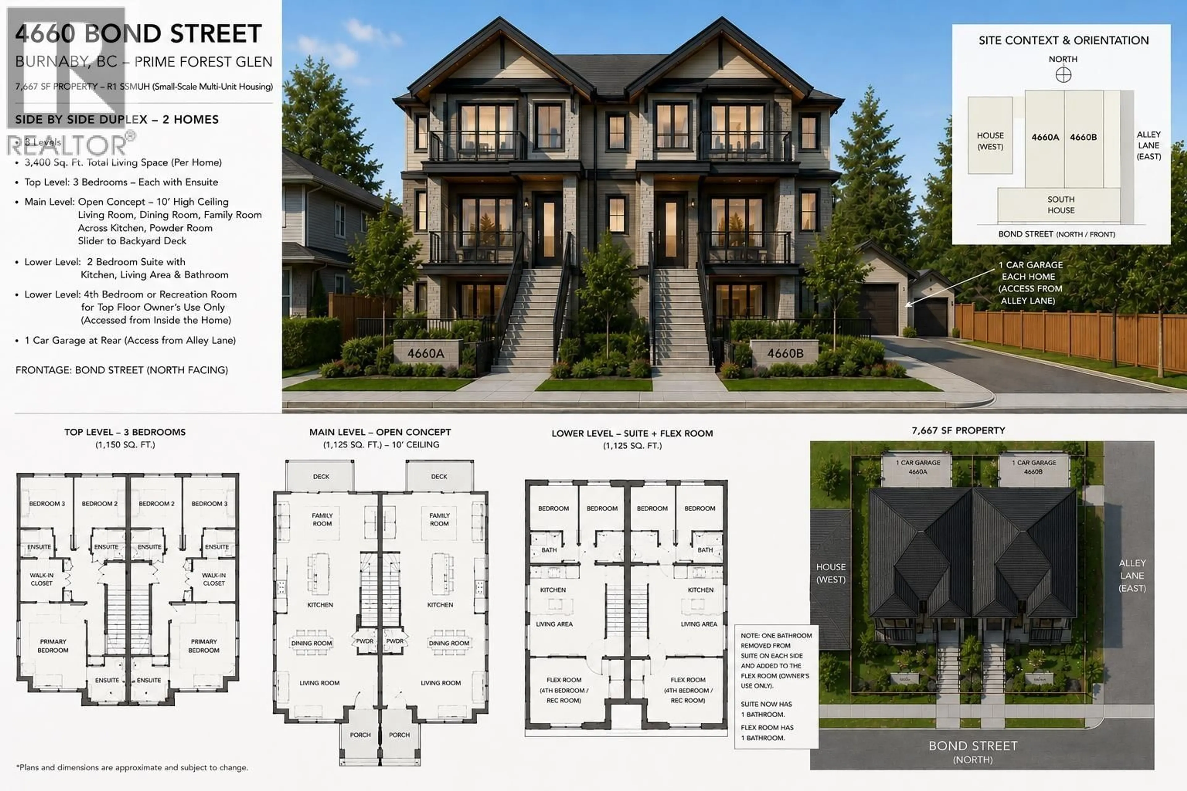 Floor plan for 4660 BOND STREET, Burnaby British Columbia V5H1G9