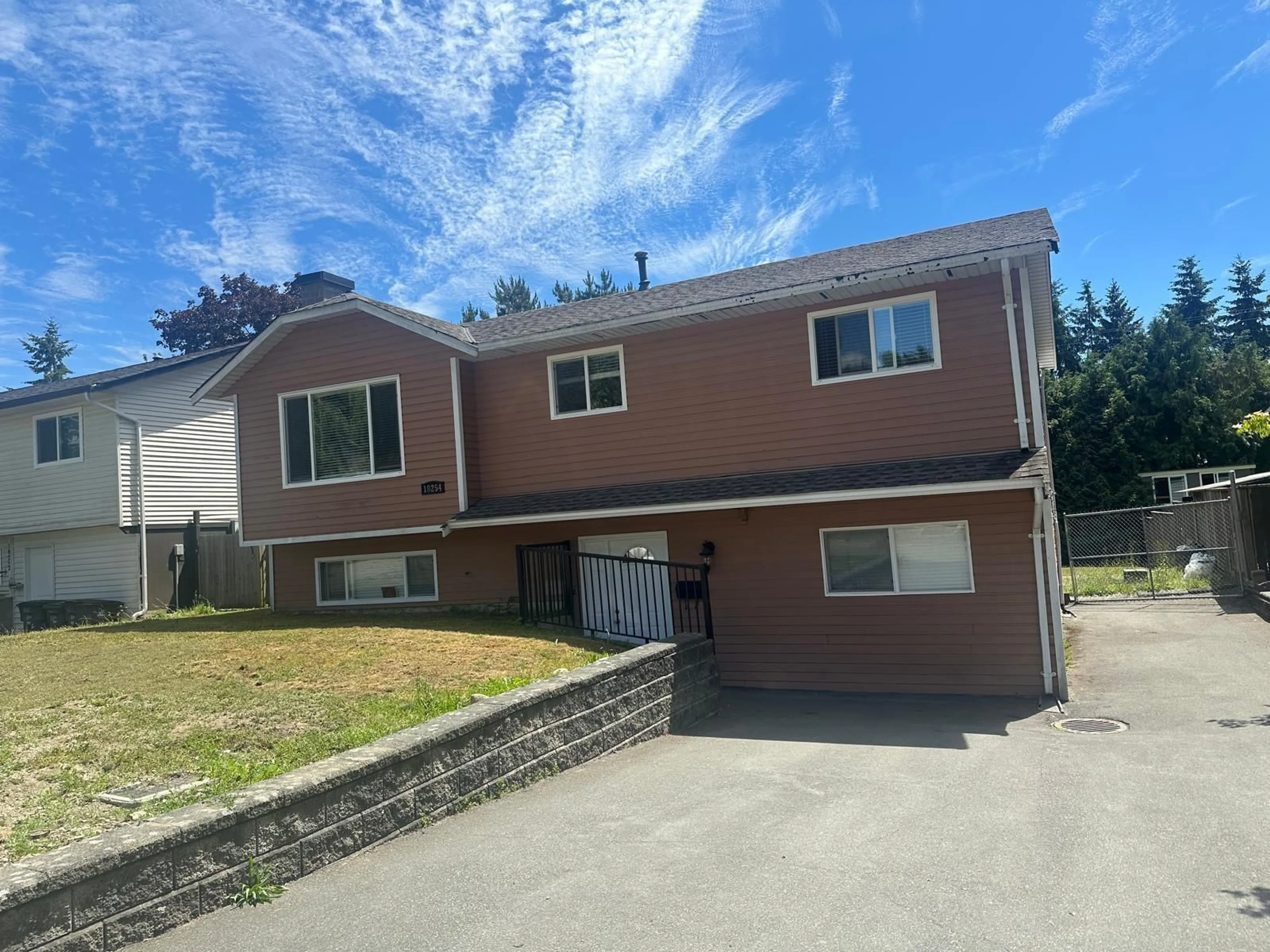 Home with vinyl exterior material, street for 18254 56A AVENUE NORTH, Surrey British Columbia V3S6E3