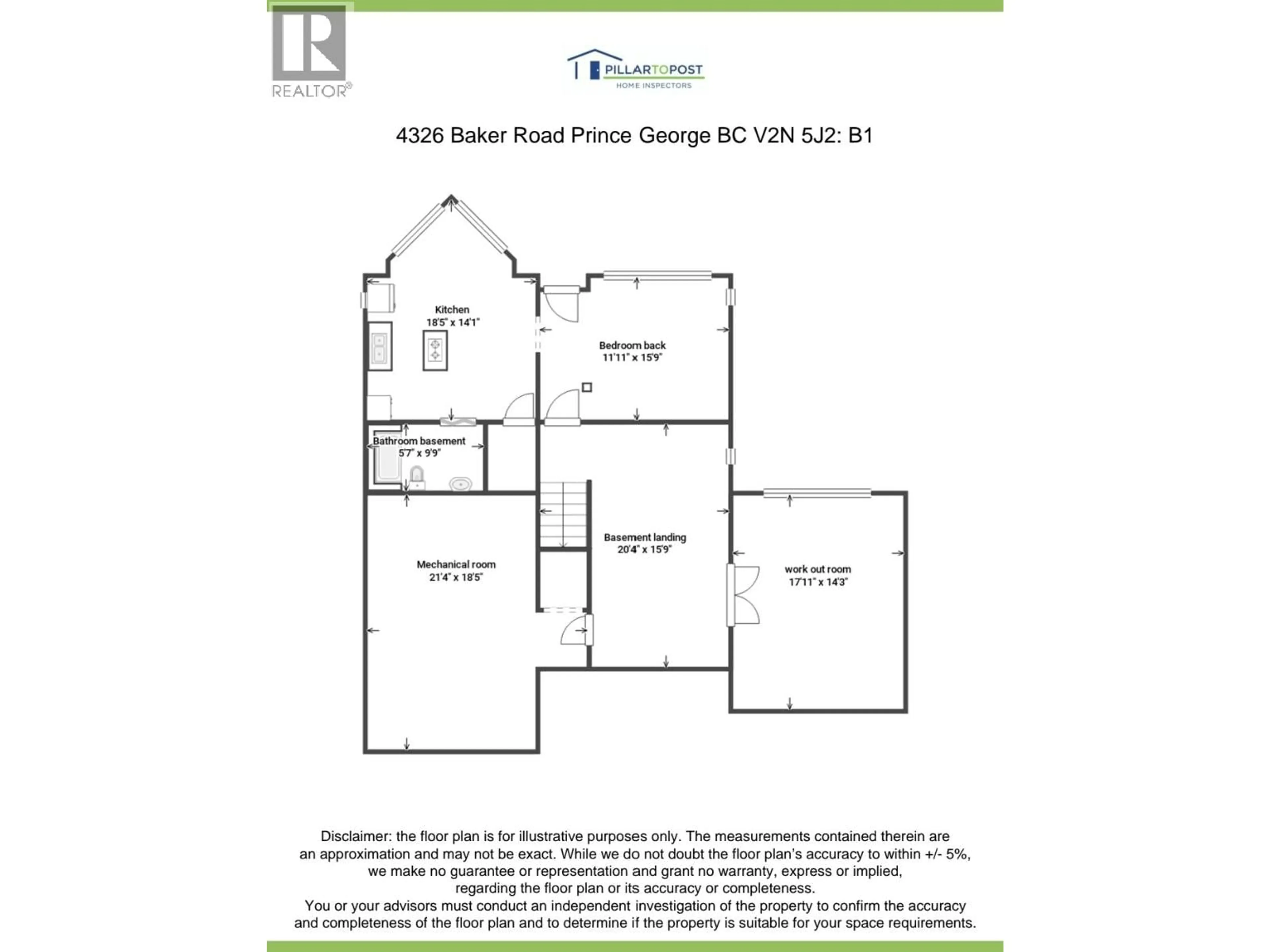 Floor plan for 4326 BAKER ROAD, Prince George British Columbia V2N5J2