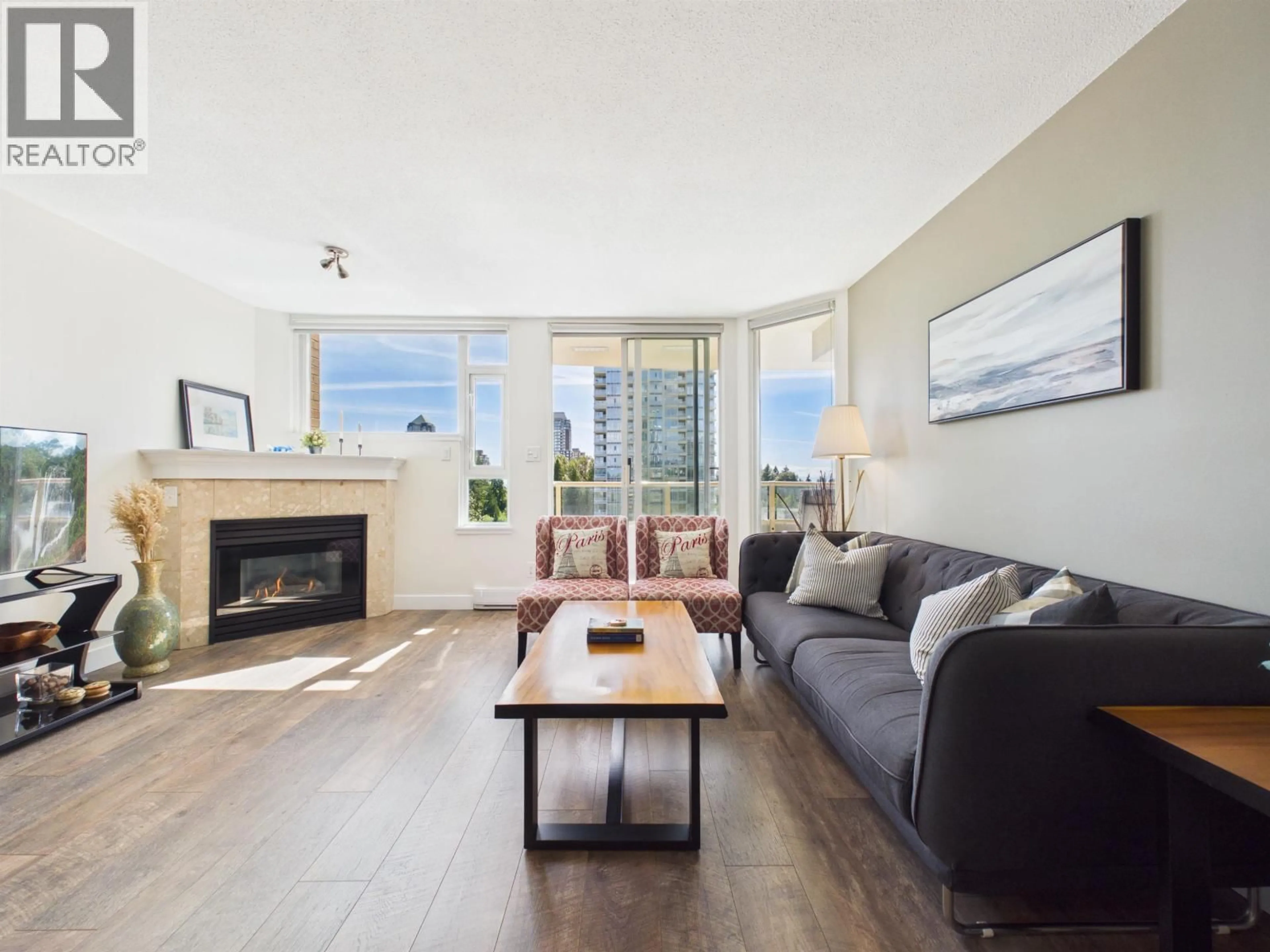 Living room with furniture, wood/laminate floor for 902 - 7108 EDMONDS STREET, Burnaby British Columbia V3N4X9