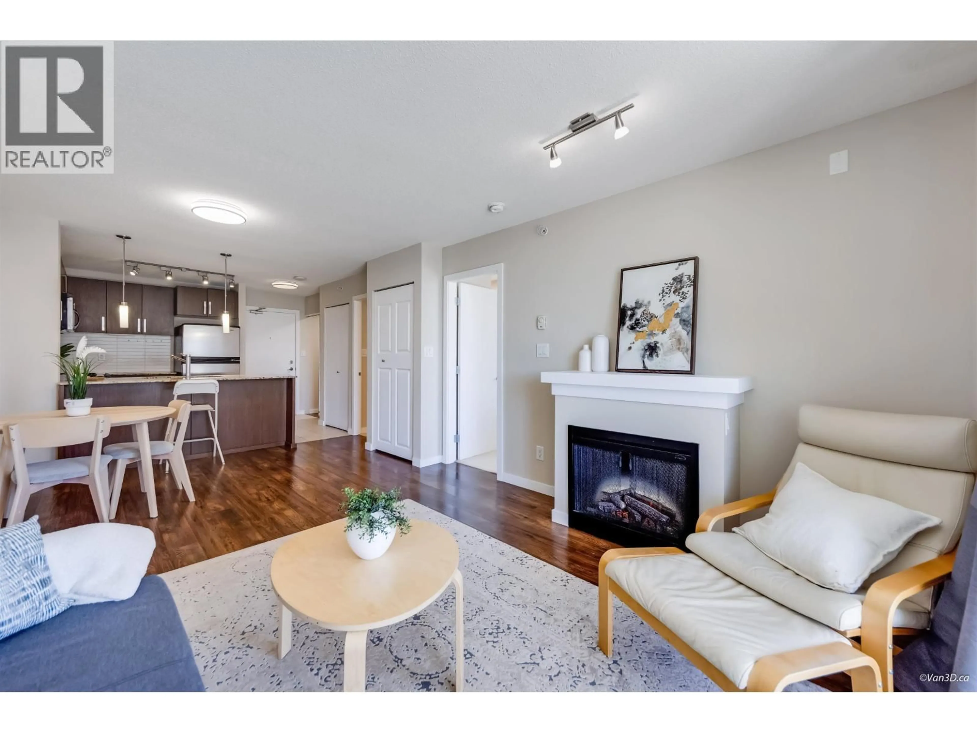 Living room with furniture, wood/laminate floor for 2201 - 9868 CAMERON STREET, Burnaby British Columbia V3J0A5