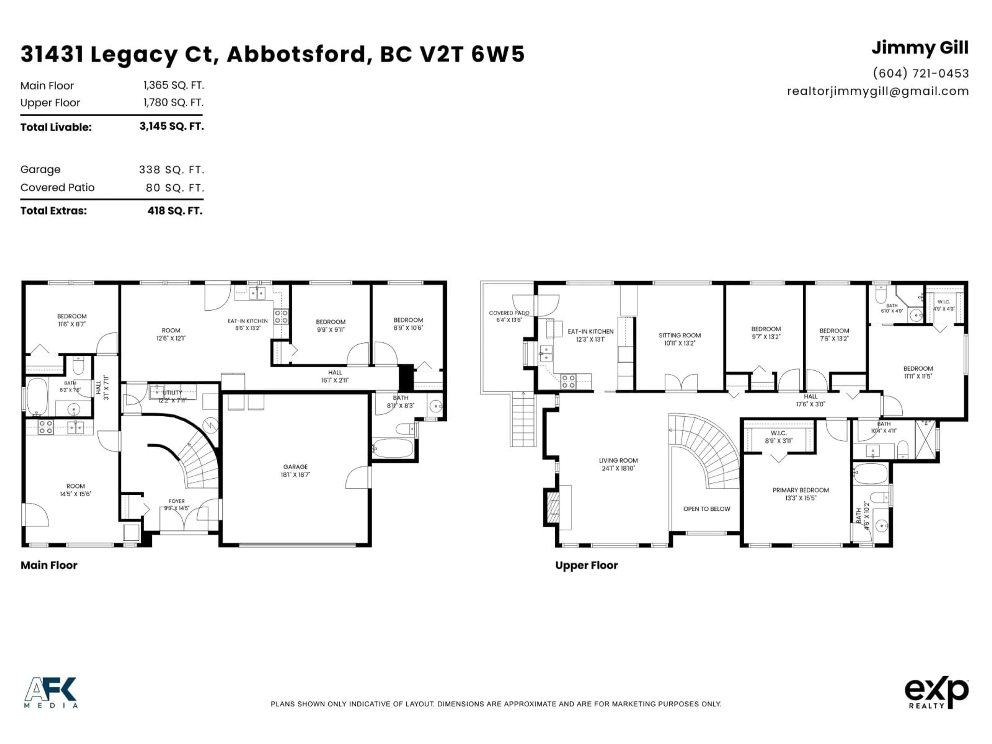 Floor plan for 31431 LEGACY COURT, Abbotsford British Columbia V2T6W5