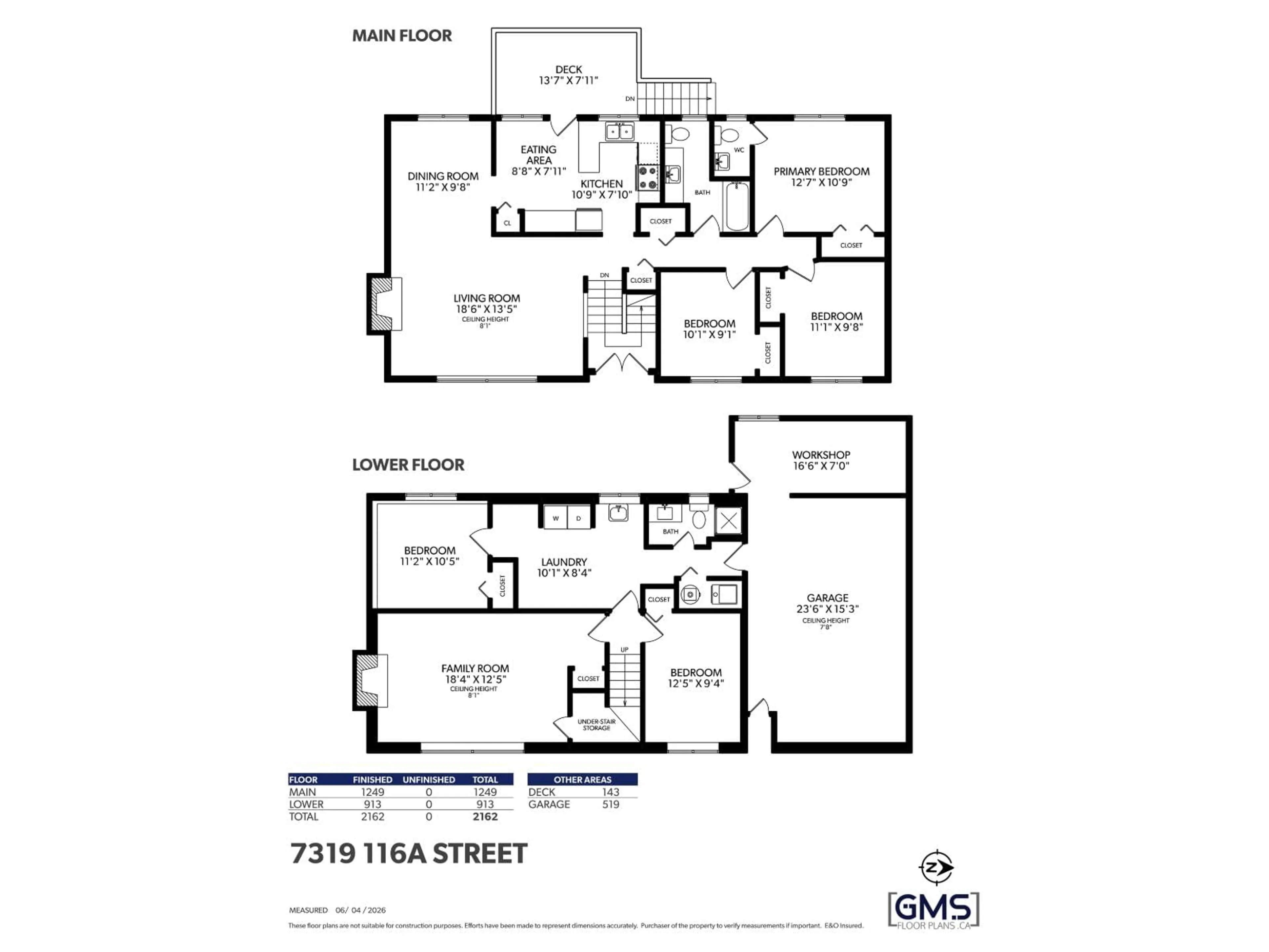 Floor plan for 7319 116A STREET, Delta British Columbia V4C5X4