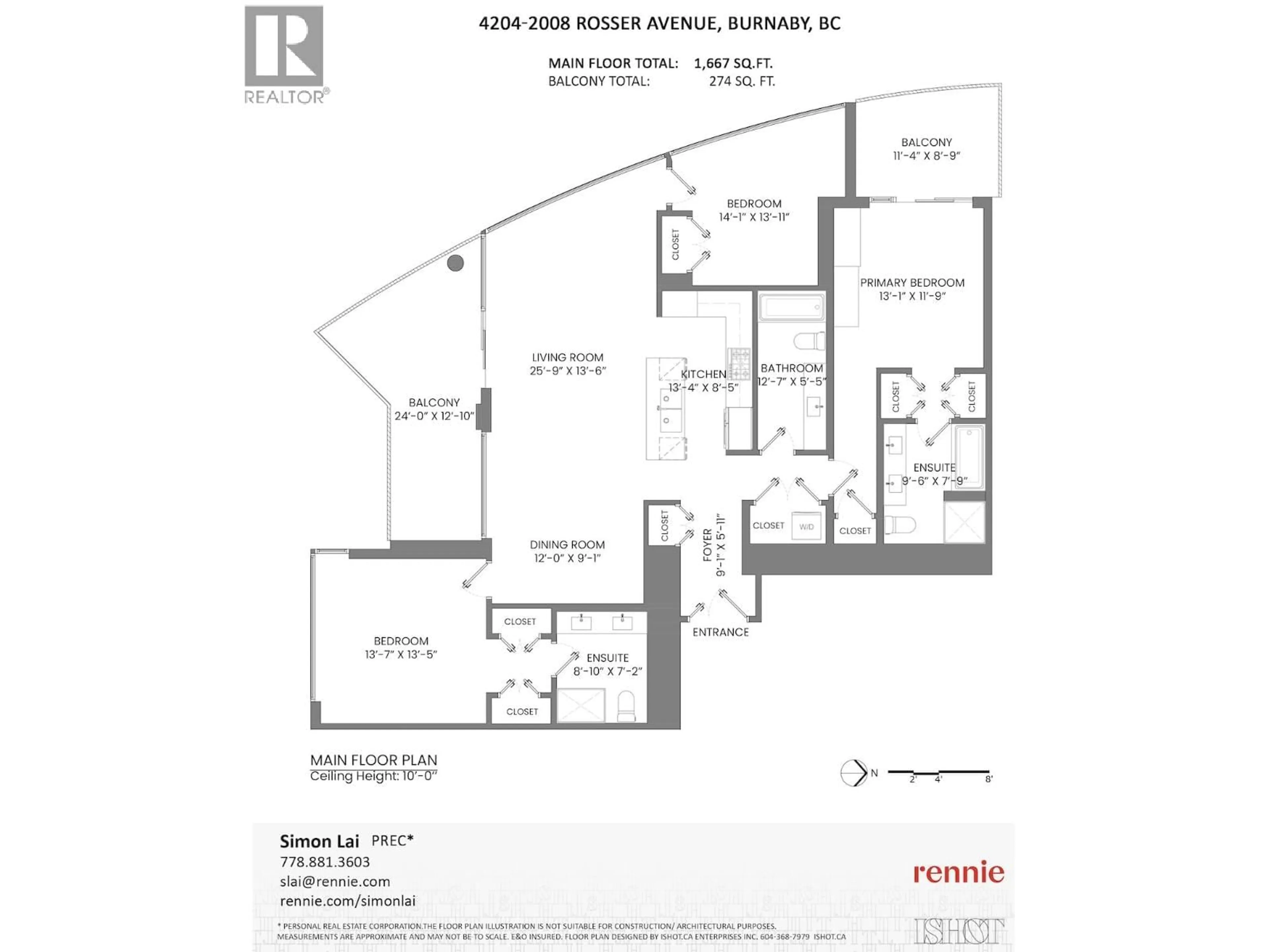 Floor plan for 4204 - 2008 ROSSER AVENUE, Burnaby British Columbia V5C0H8