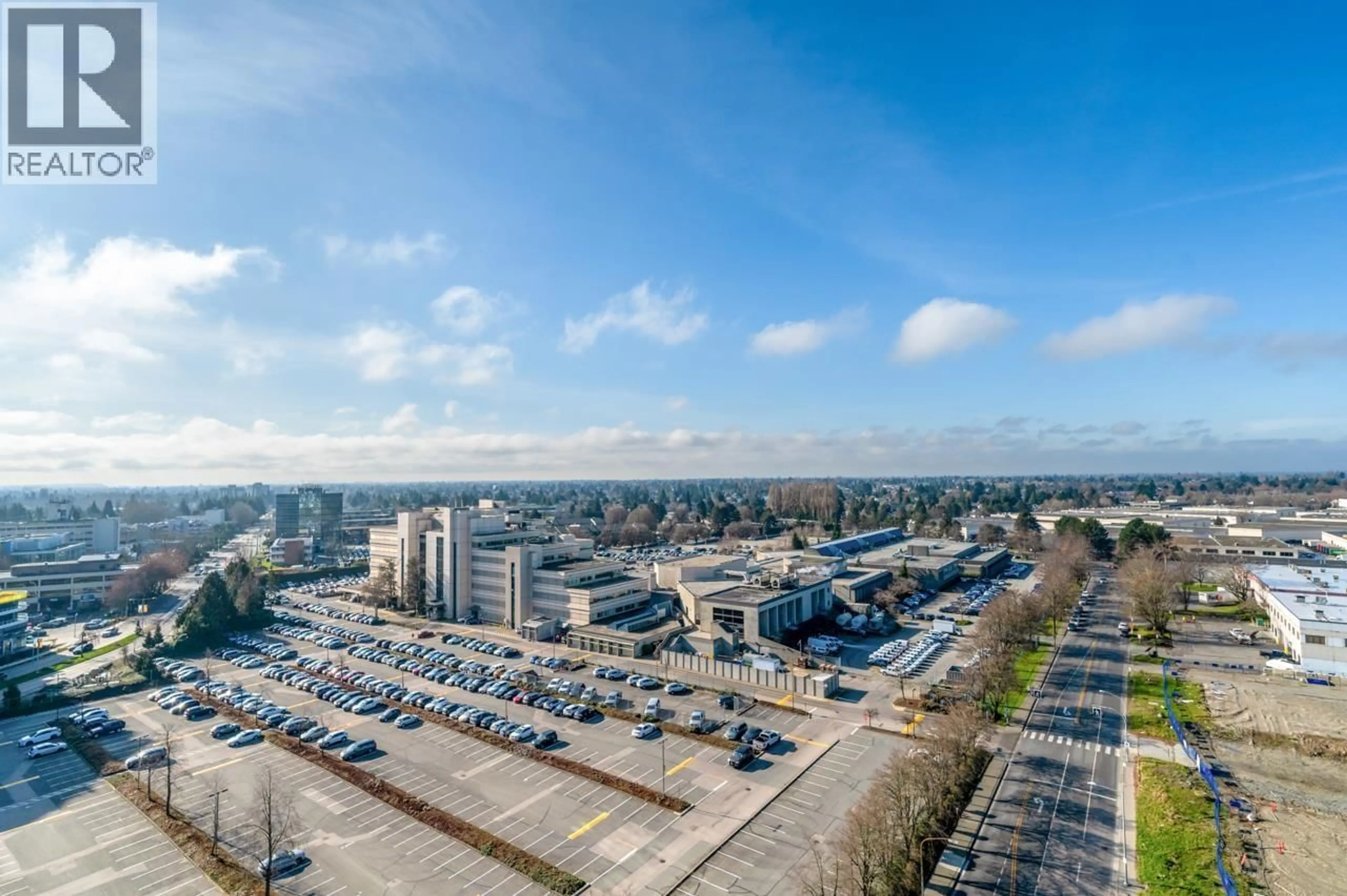 A pic from outside/outdoor area/front of a property/back of a property/a pic from drone, city buildings view from balcony for 1708 - 6971 ELMBRIDGE WAY, Richmond British Columbia V7C0A5