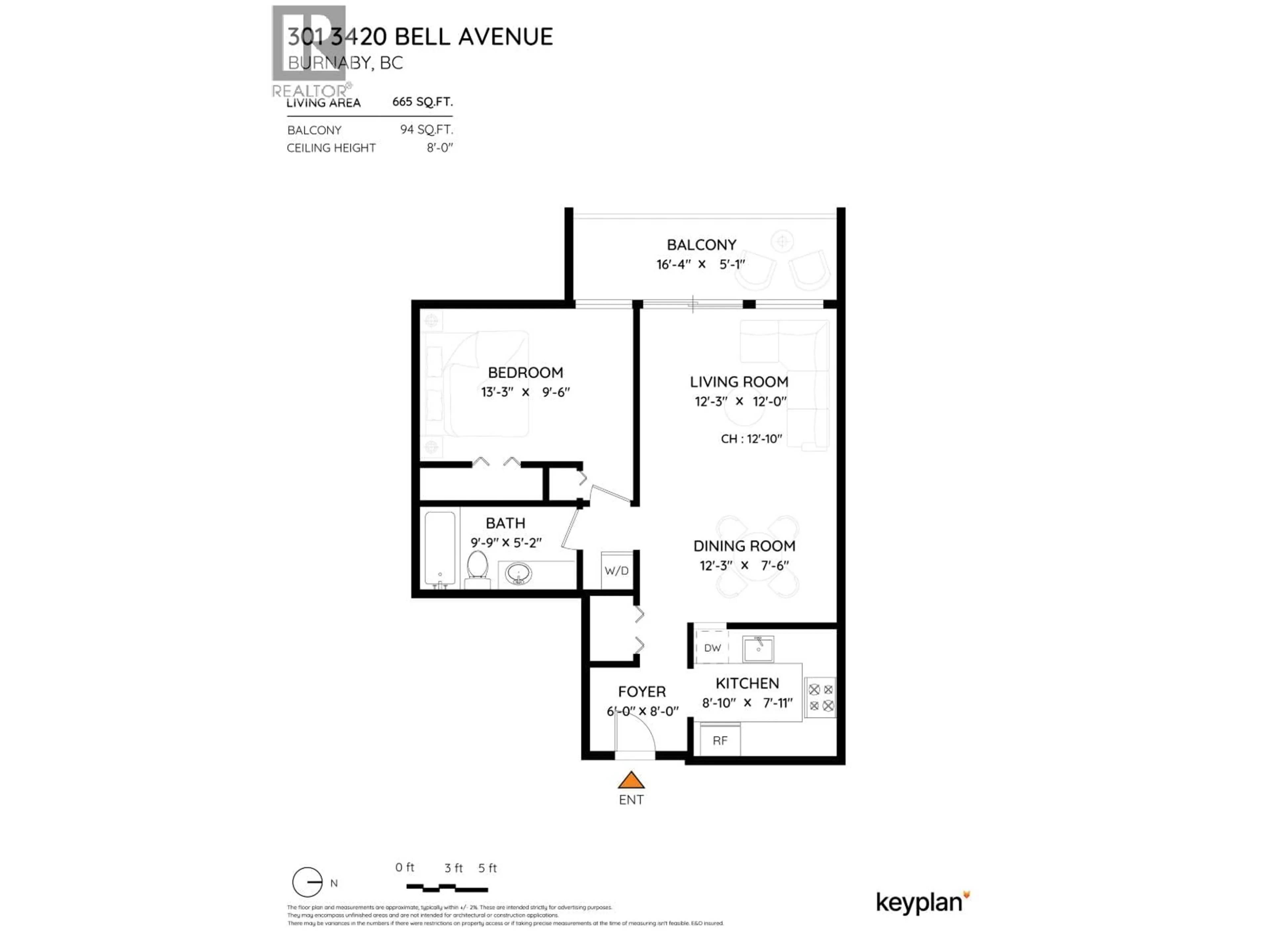 Floor plan for 301 - 3420 BELL AVENUE, Burnaby British Columbia V3J1M7