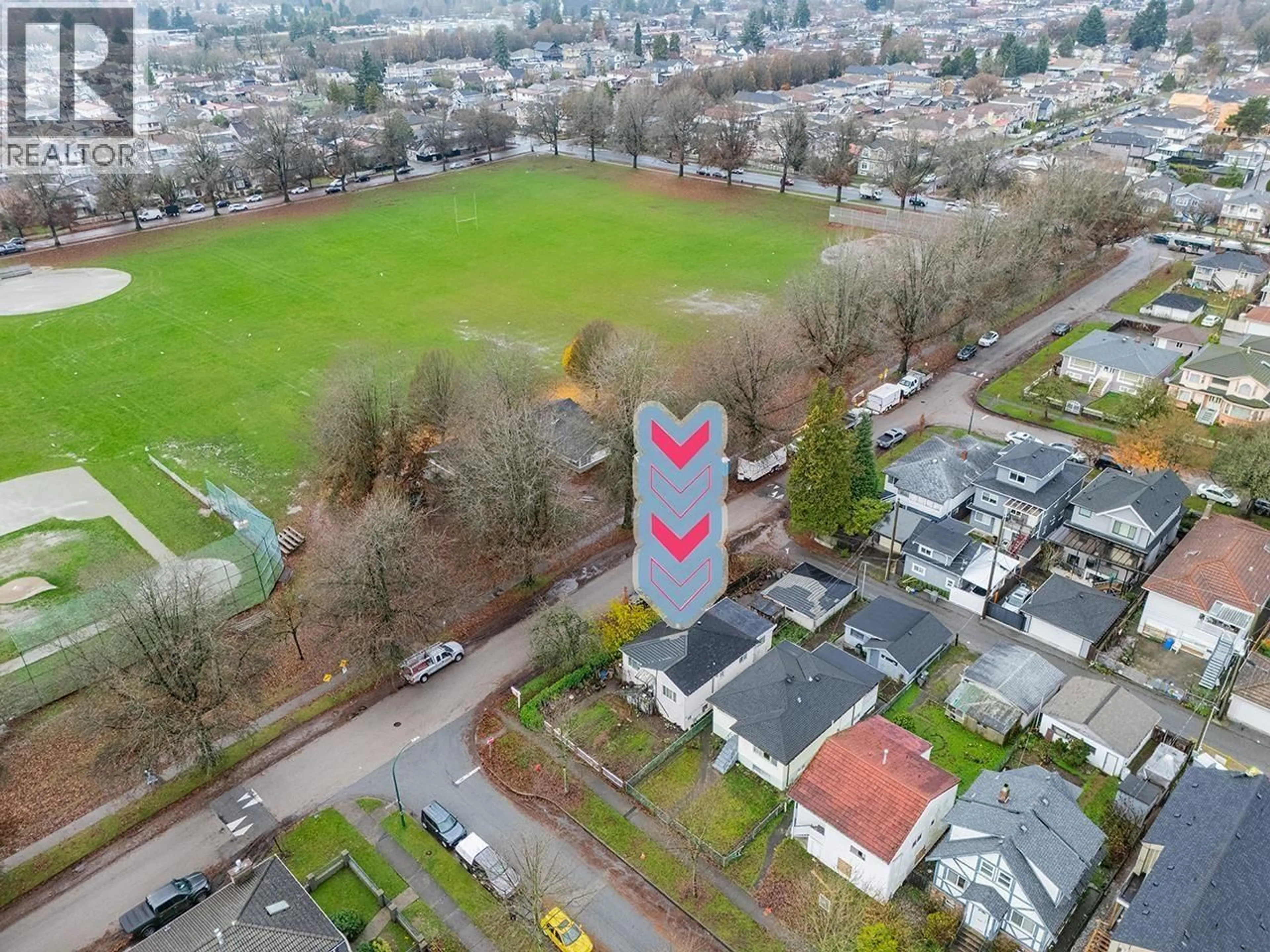 A pic from outside/outdoor area/front of a property/back of a property/a pic from drone, building for 1805 51ST AVENUE, Vancouver British Columbia V5P1W1