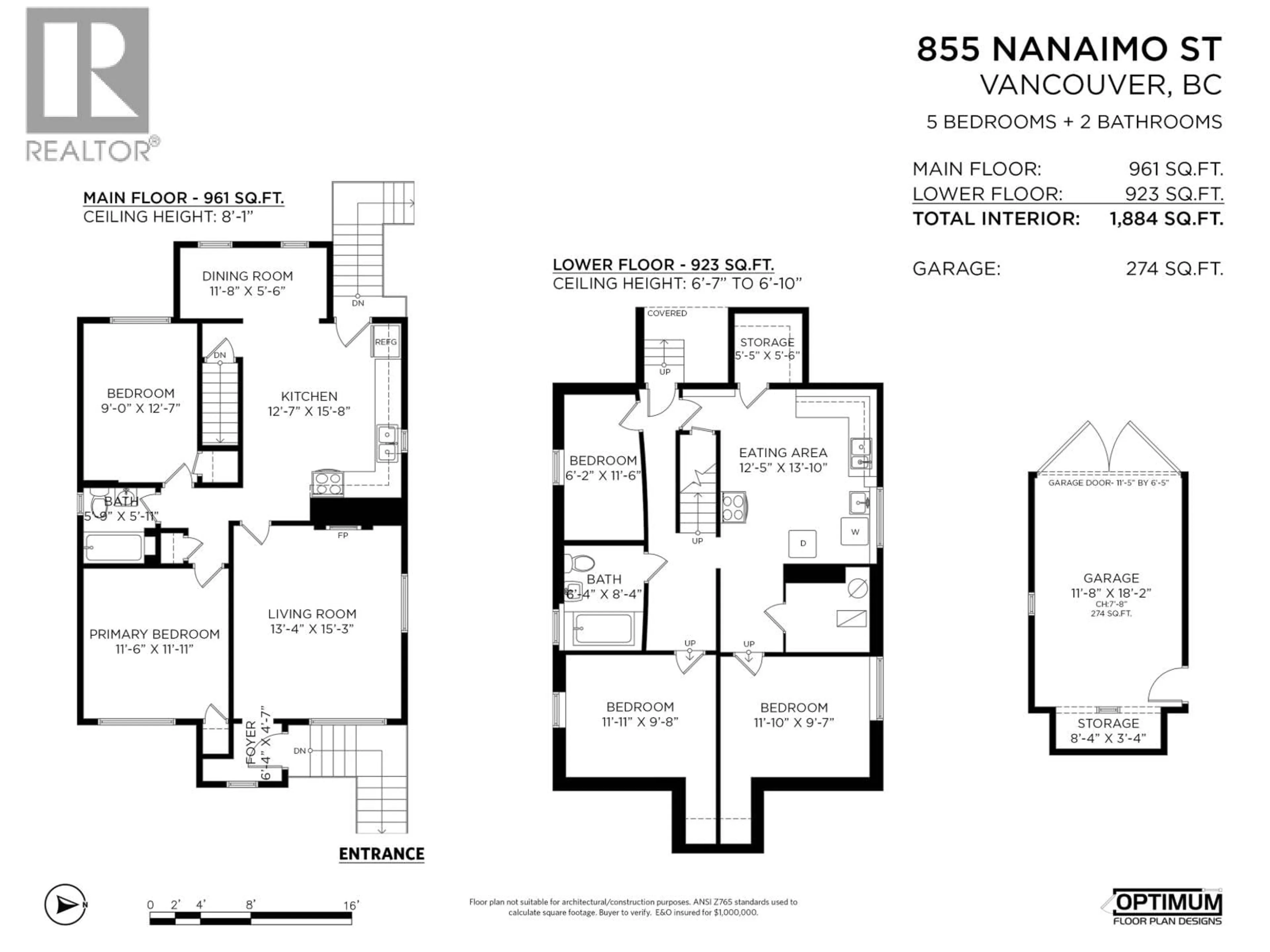 Floor plan for 855 NANAIMO STREET, Vancouver British Columbia V5L4S8