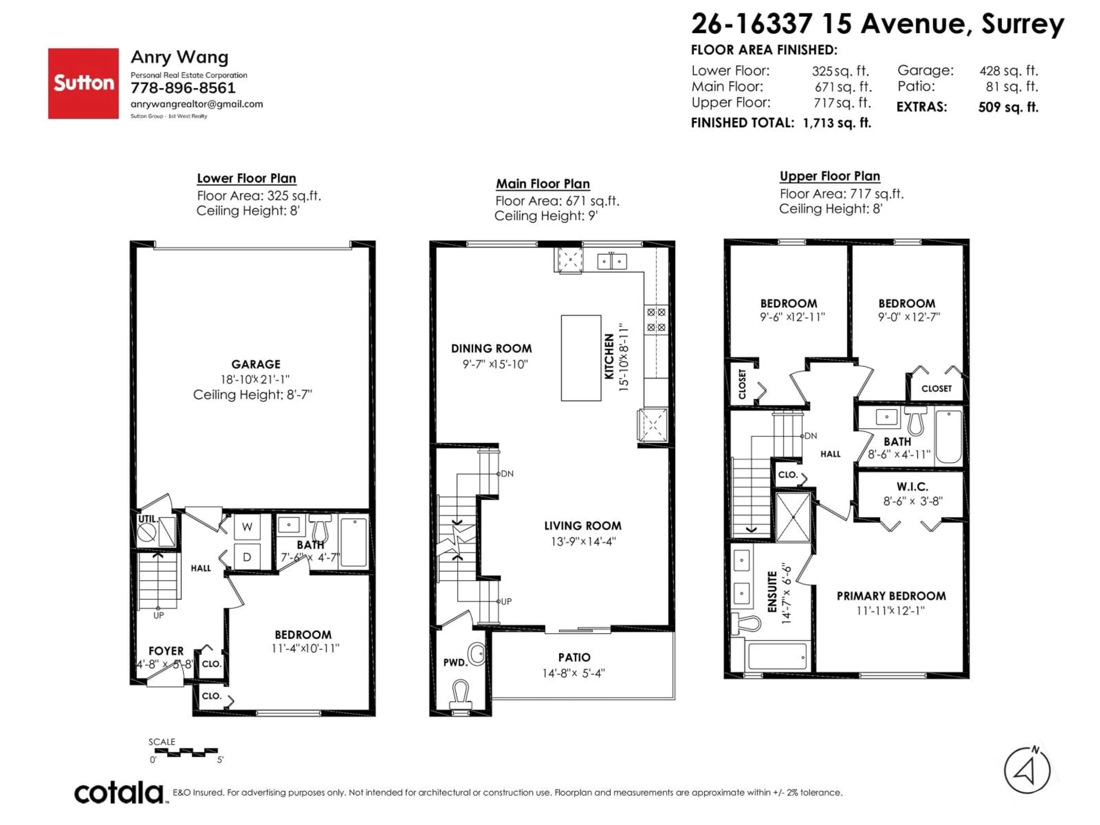Floor plan for 26 - 16337 15 AVENUE, Surrey British Columbia V4A0C3