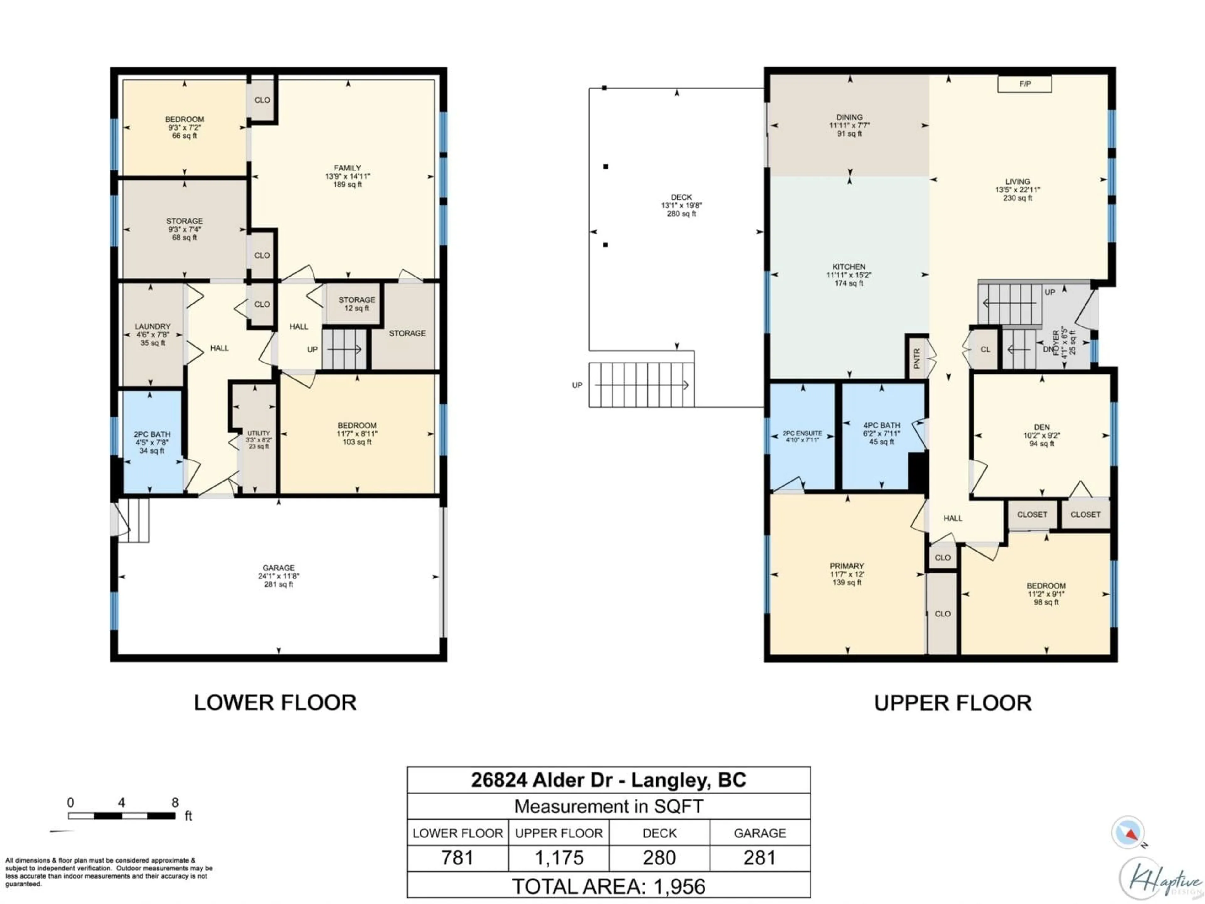 Floor plan for 26824 ALDER DRIVE, Langley British Columbia V4W3G9