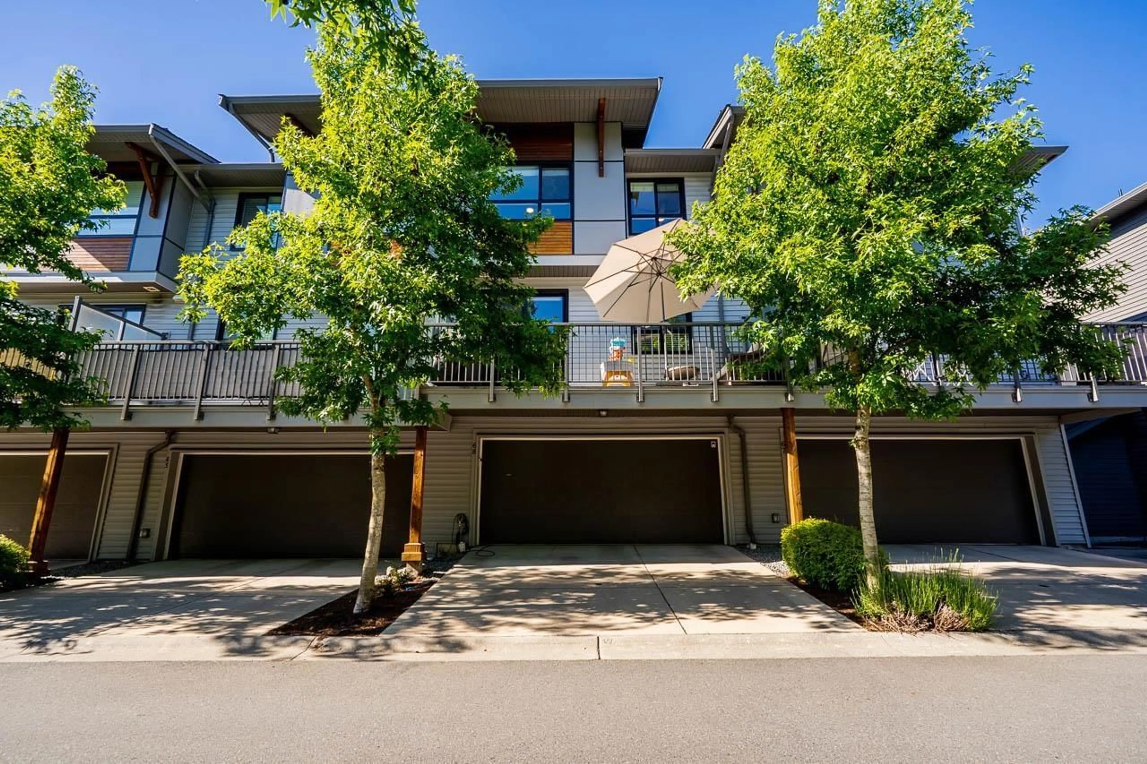 A pic from outside/outdoor area/front of a property/back of a property/a pic from drone, street for 68 - 8508 204 STREET, Langley British Columbia V2Y0V8