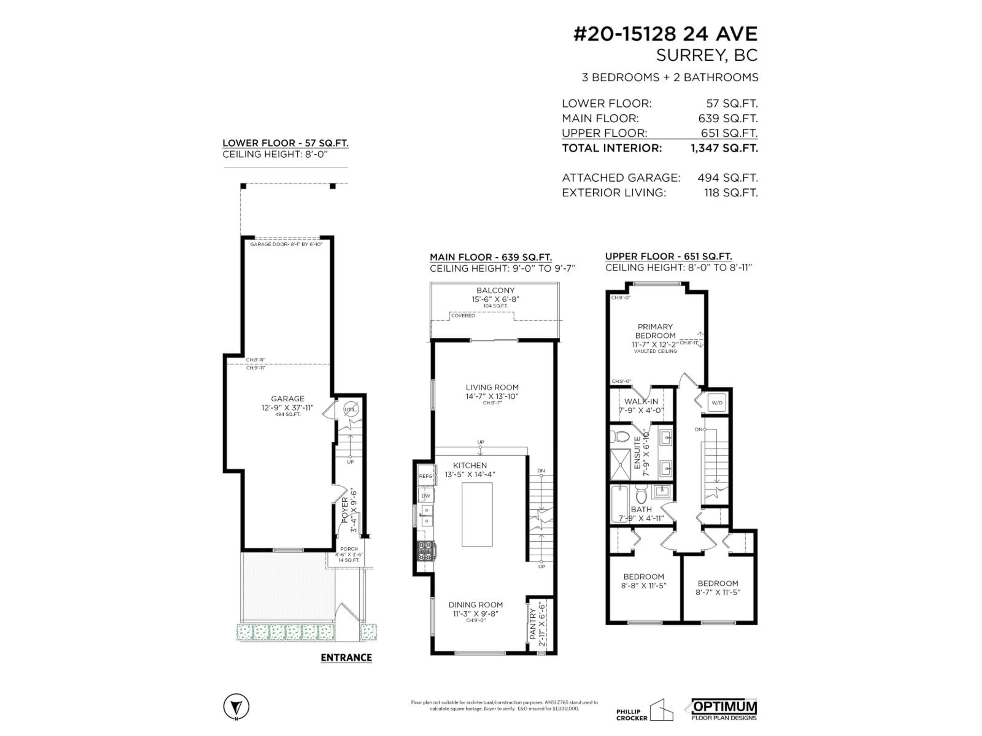 Floor plan for 20 - 15128 24 AVENUE, Surrey British Columbia V4A2H8