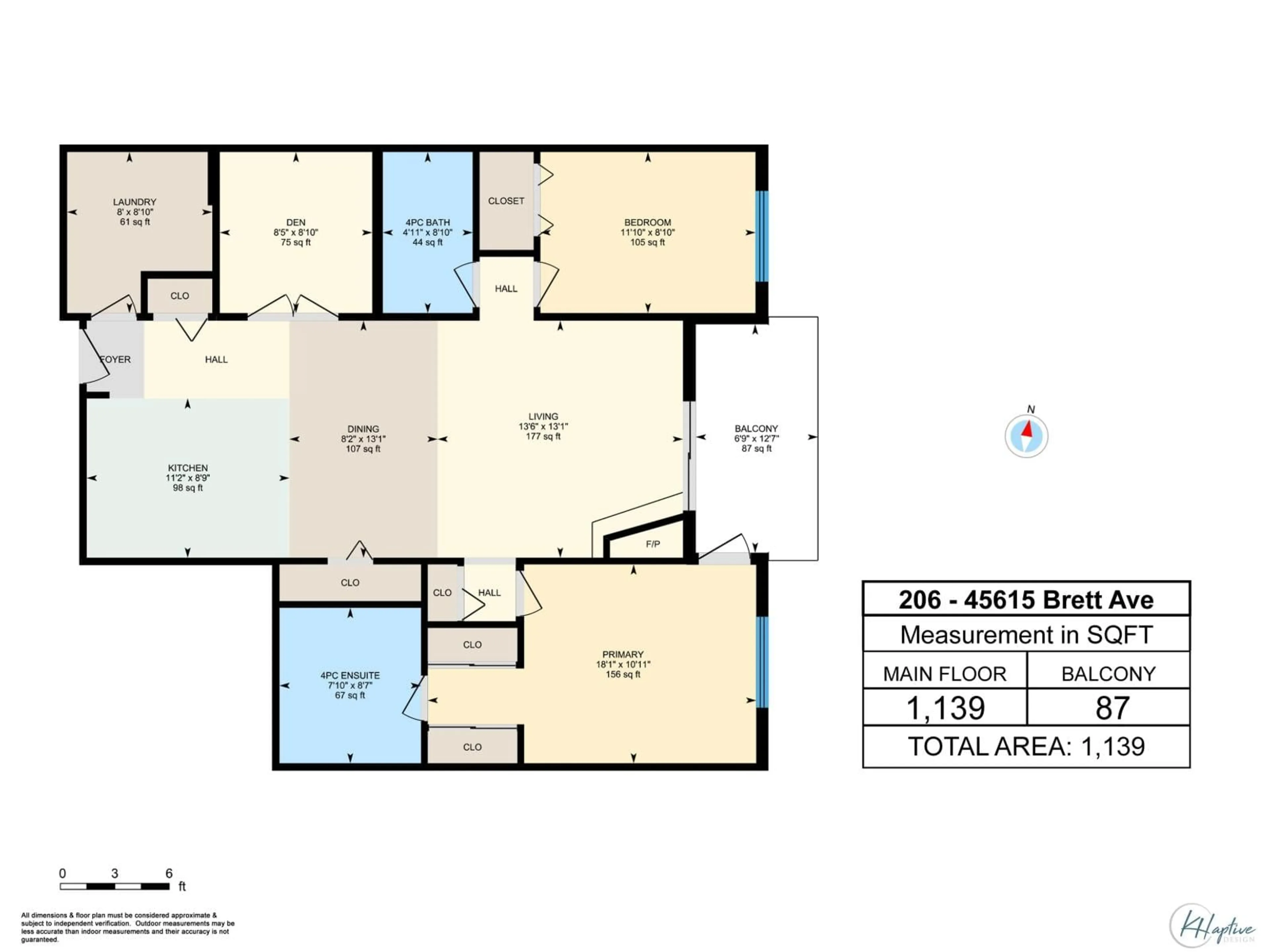 Floor plan for 206 - 45615 BRETT AVENUE, Chilliwack British Columbia V2P1P1