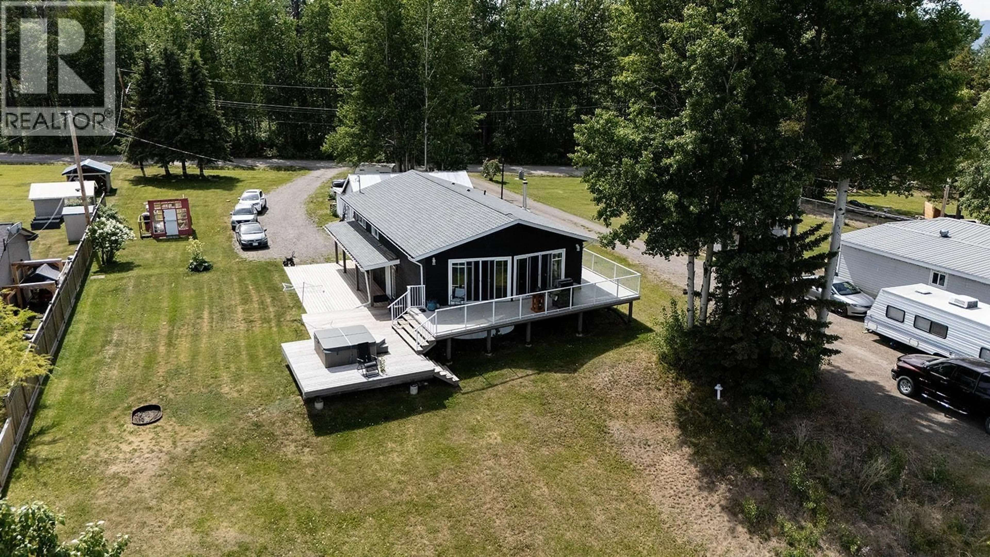 A pic from outside/outdoor area/front of a property/back of a property/a pic from drone, water/lake/river/ocean view for 7658 WATER SUBDIVISION LOOP, Vanderhoof British Columbia V0J1P0