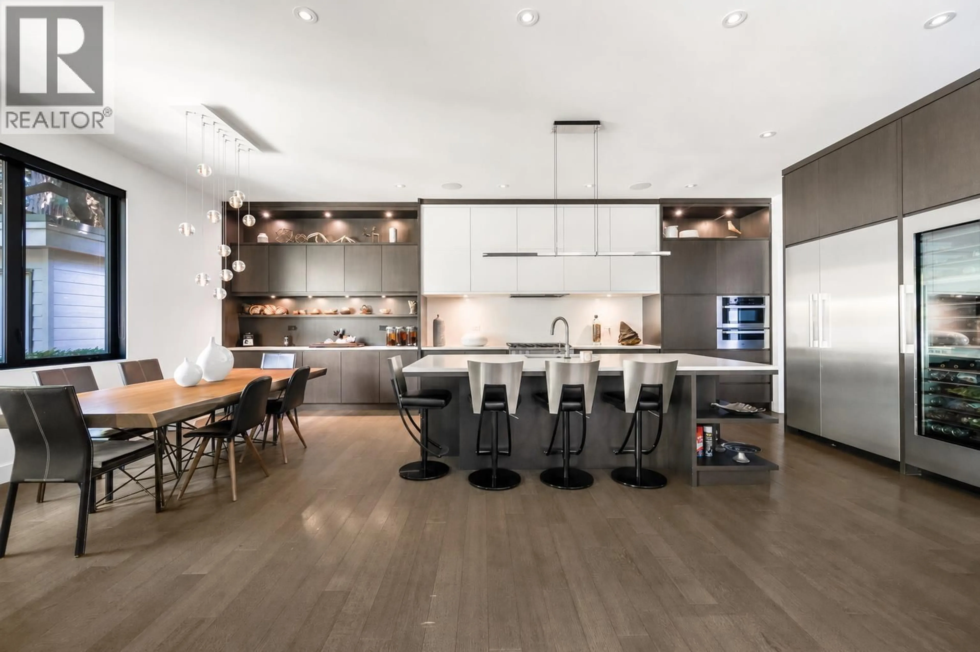 Open concept kitchen, wood/laminate floor for 3430 AINTREE DRIVE, North Vancouver British Columbia V7R4E3