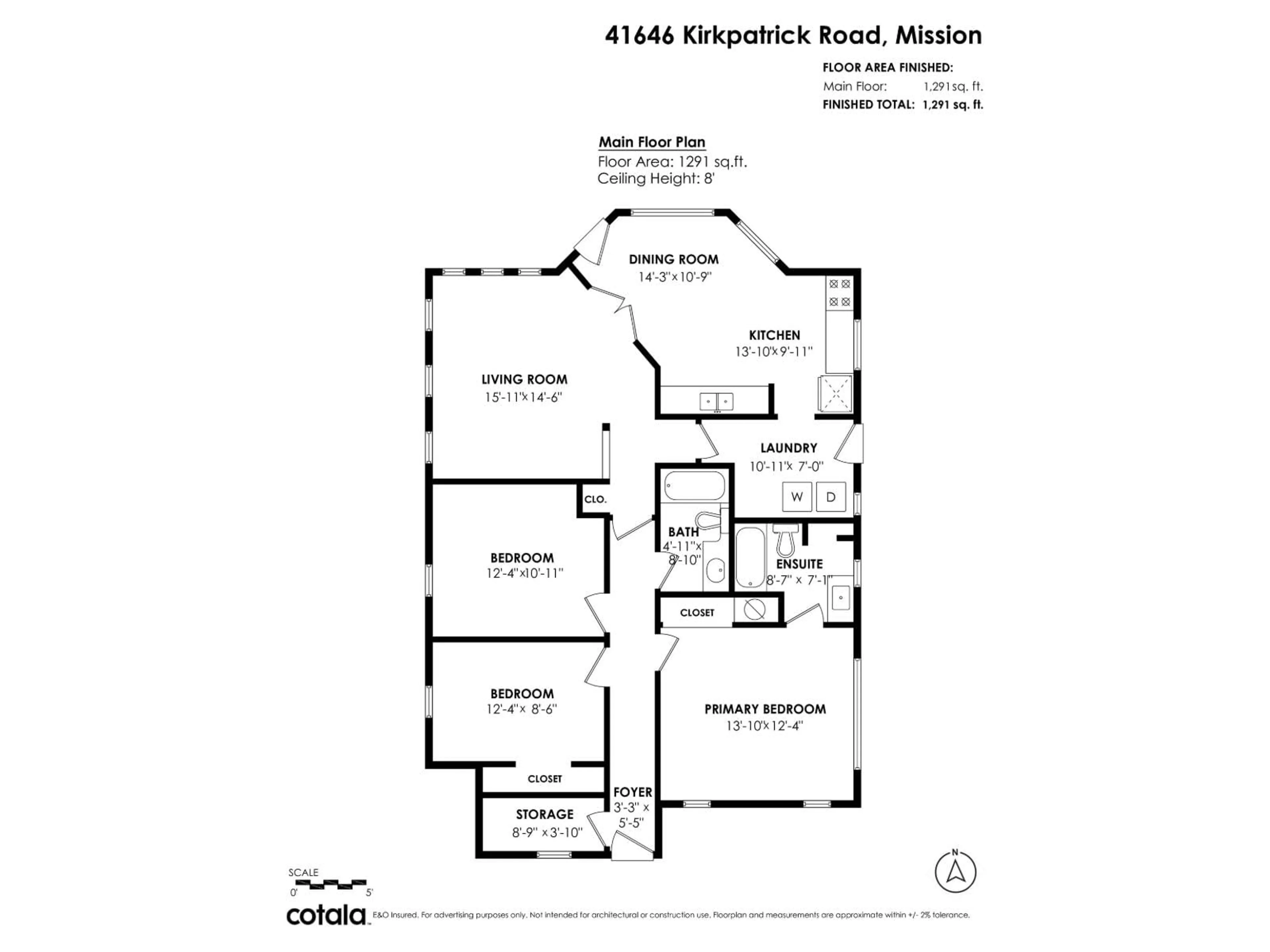 Floor plan for 41646 KIRKPATRICK ROAD, Mission British Columbia V0M1G0