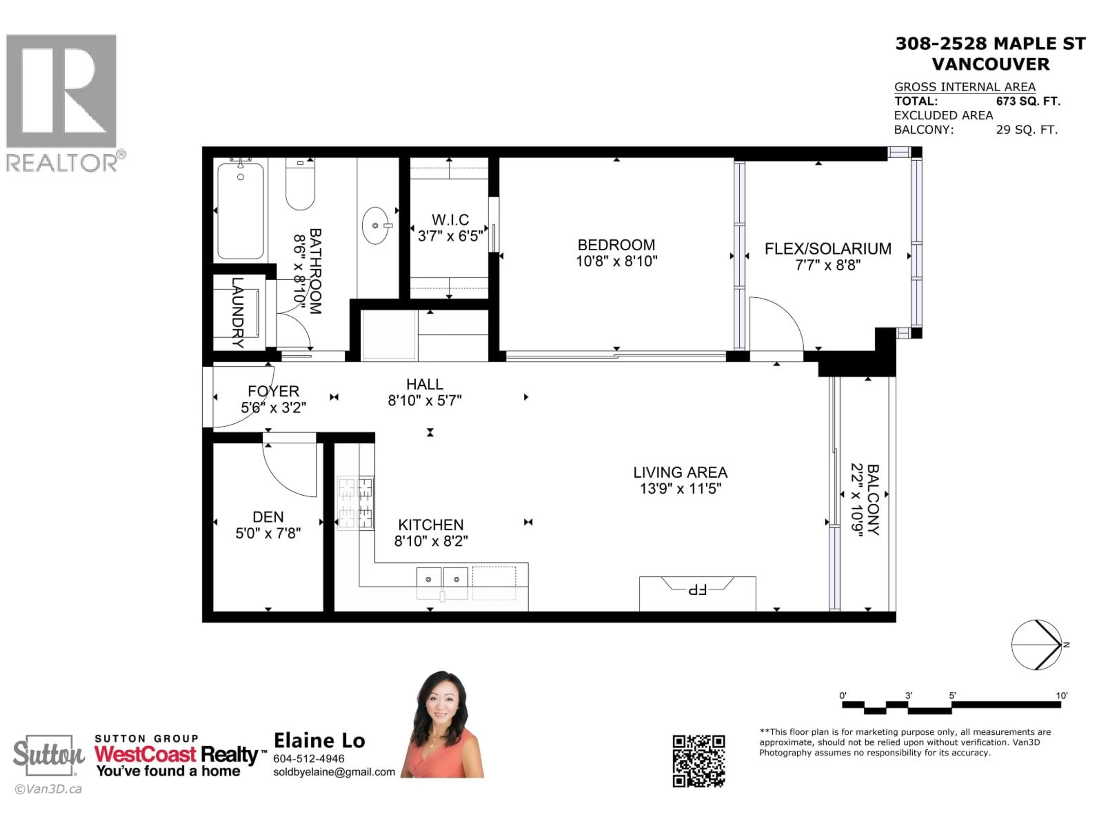 Floor plan for 408 - 2528 MAPLE STREET, Vancouver British Columbia V6J0B5