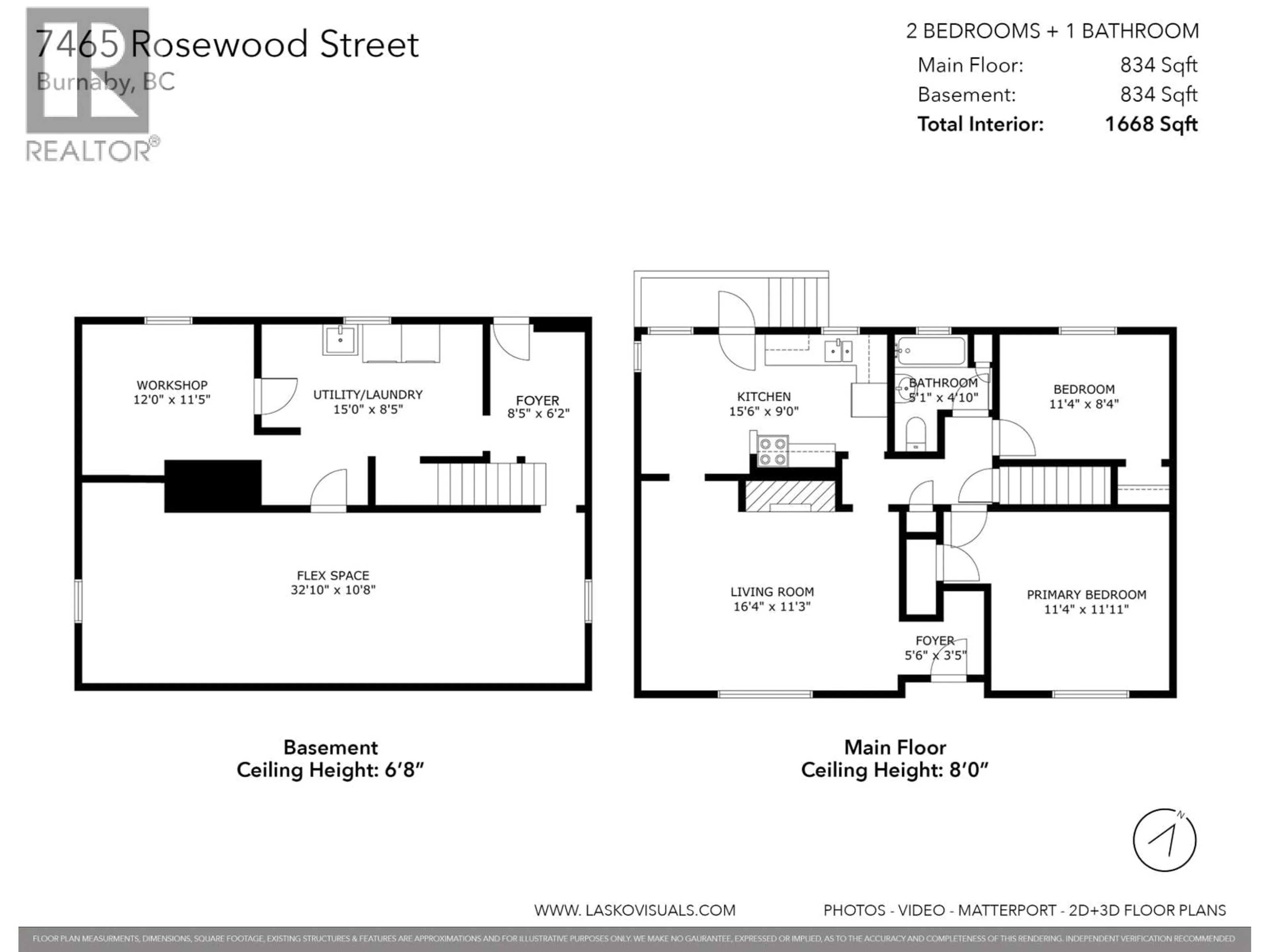 Floor plan for 7465 ROSEWOOD STREET, Burnaby British Columbia V5E2G6