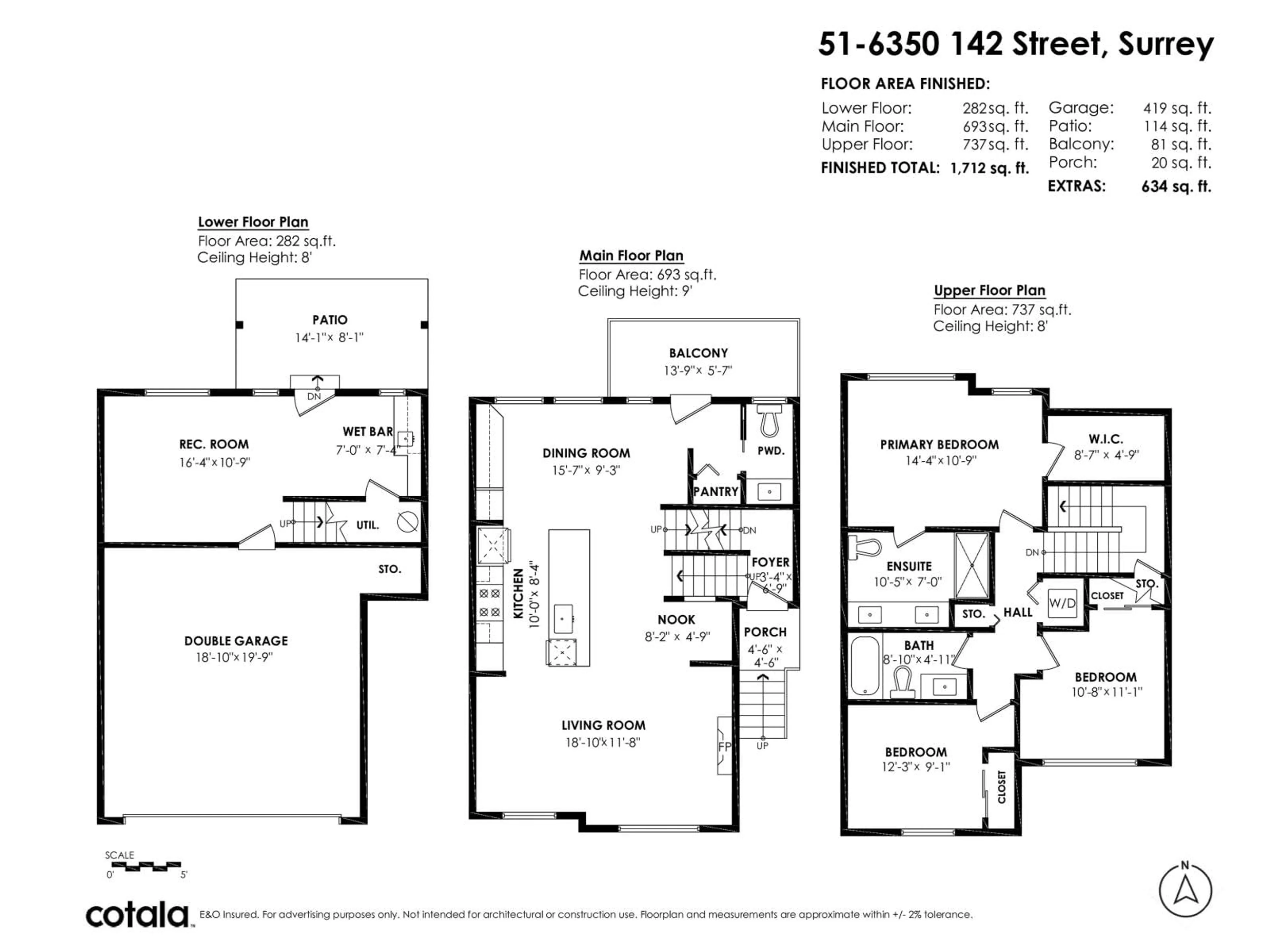 Floor plan for 51 - 6350 142 STREET, Surrey British Columbia V3X1B8