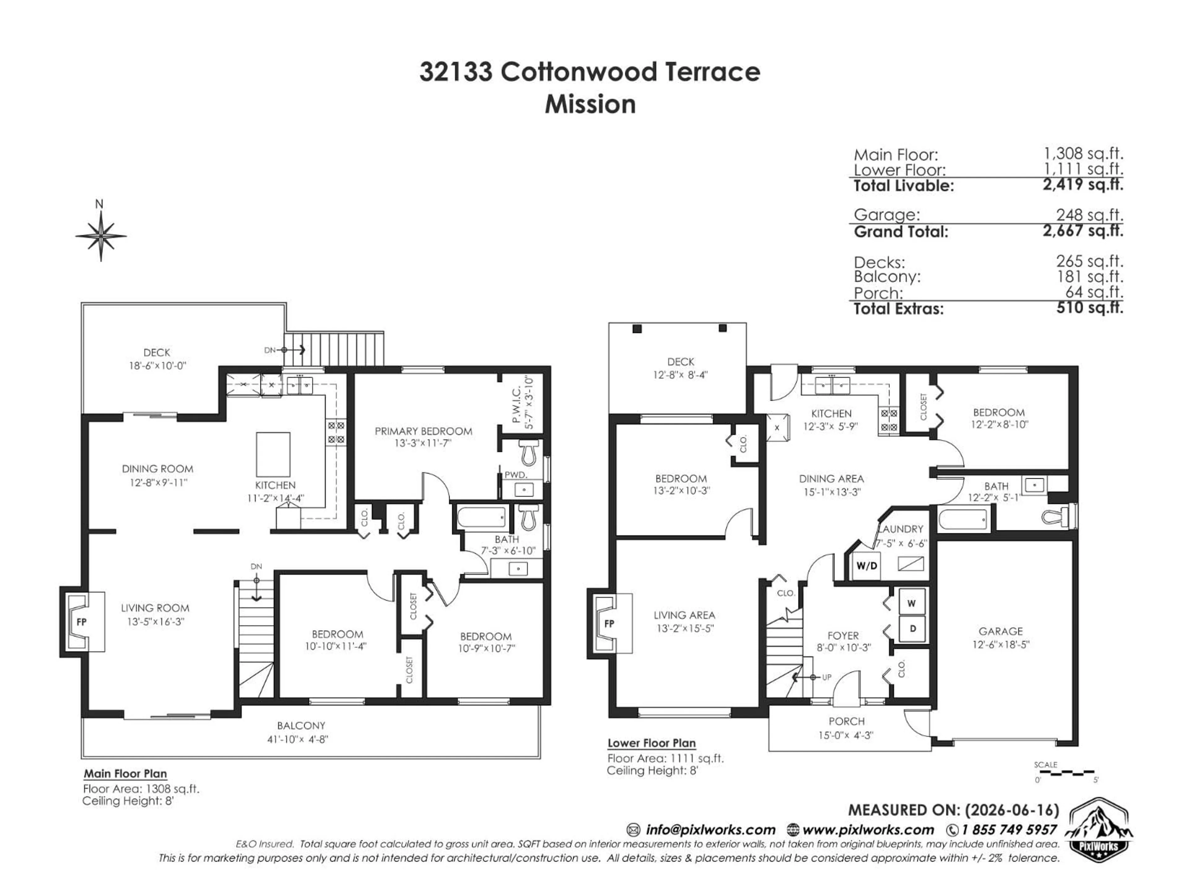 Floor plan for 32133 COTTONWOOD TERRACE, Mission British Columbia V2V1Y1