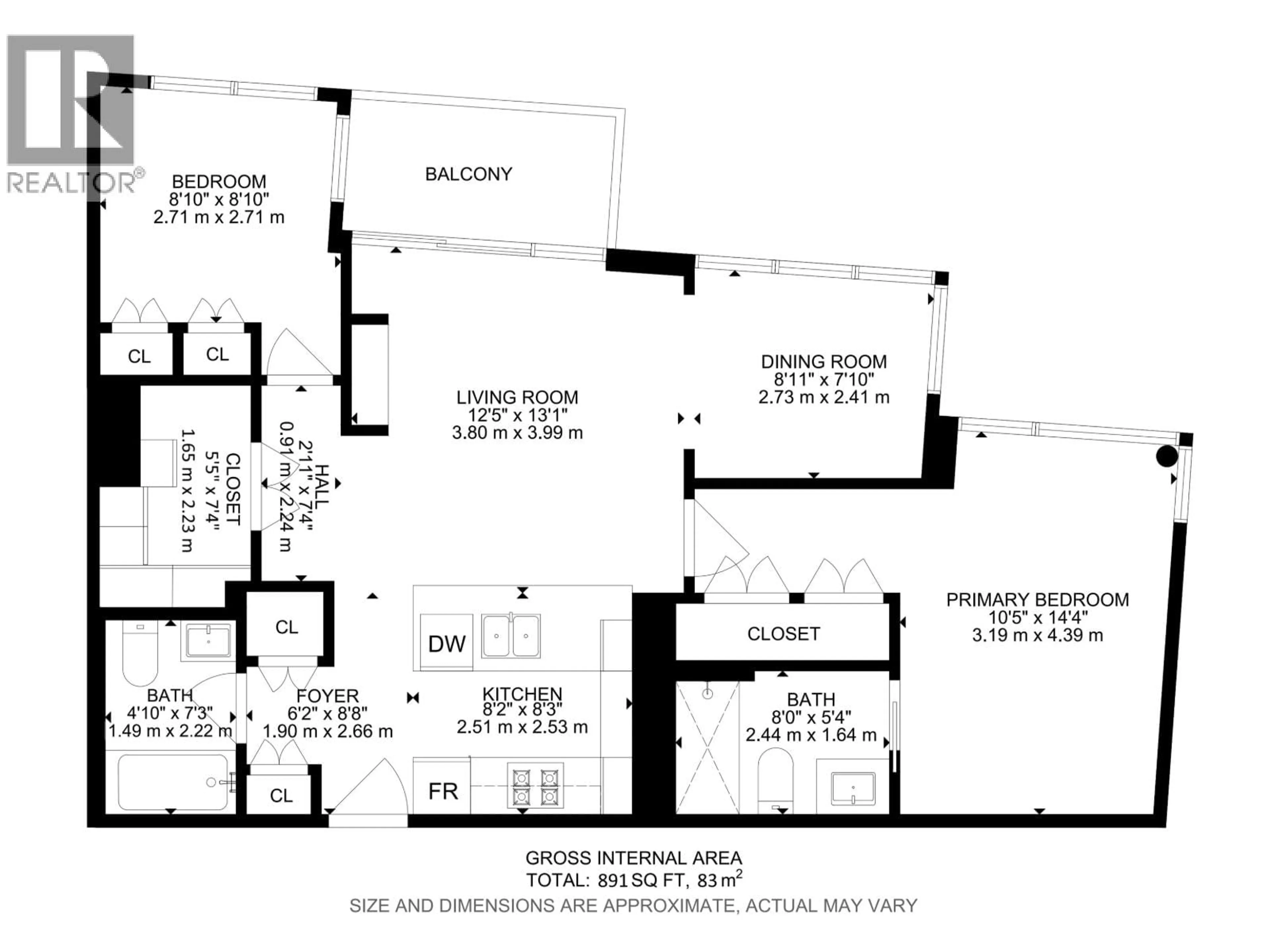 Floor plan for 206 - 288 1ST AVENUE, Vancouver British Columbia V5Y0E9