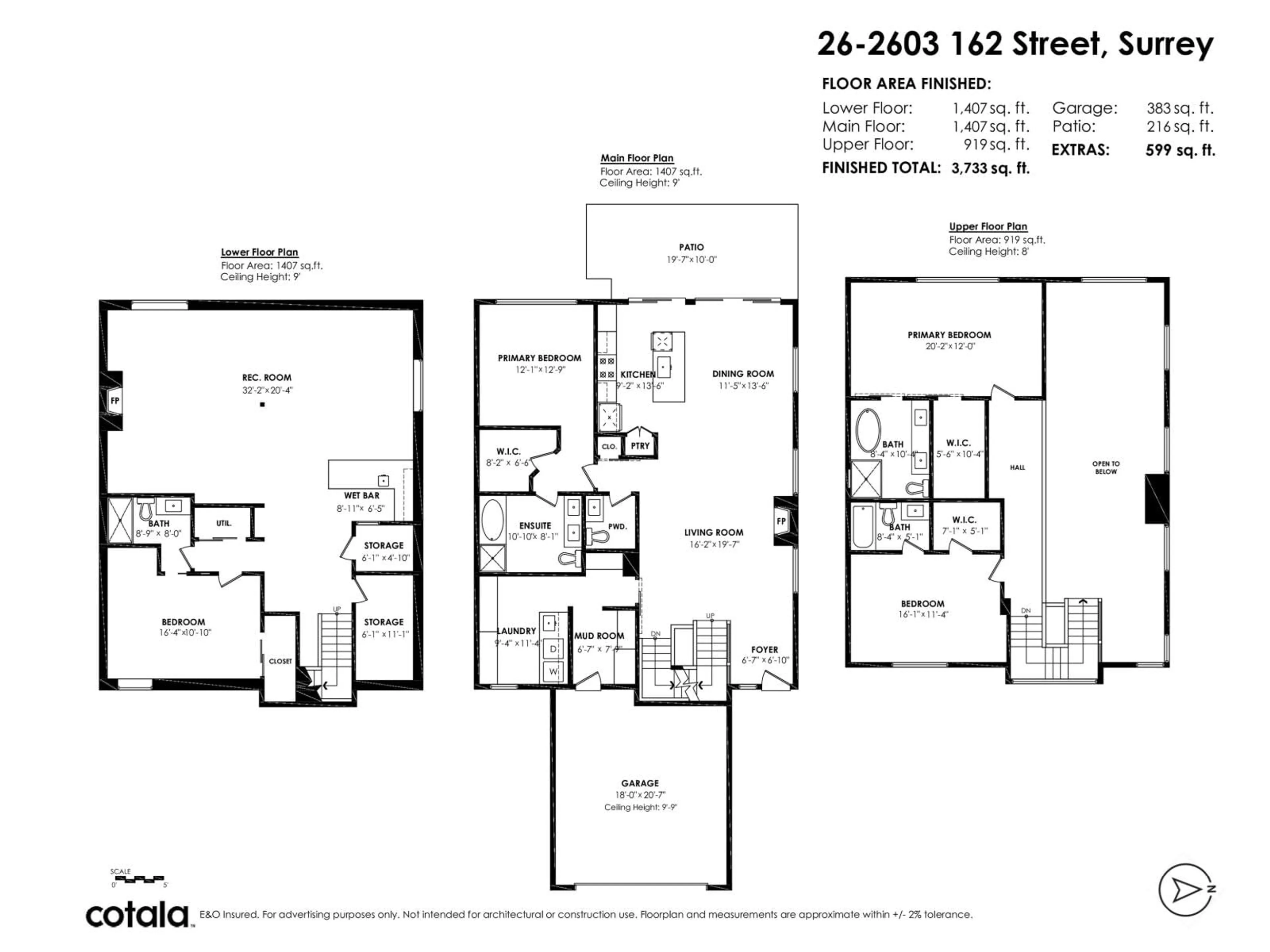 Floor plan for 26 - 2603 162 STREET, Surrey British Columbia V3Z2L4