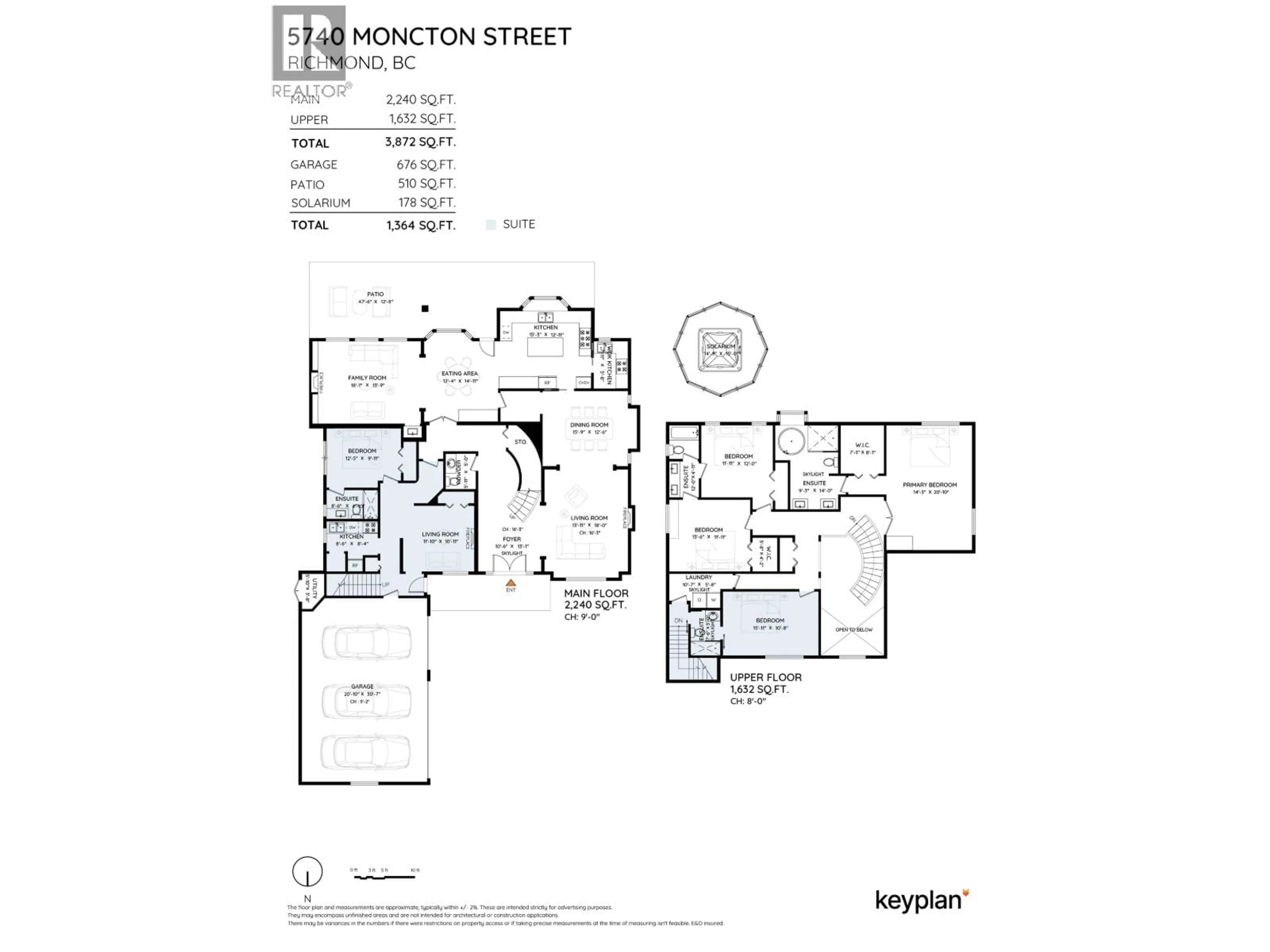 Floor plan for 5740 MONCTON STREET, Richmond British Columbia V7E3B4
