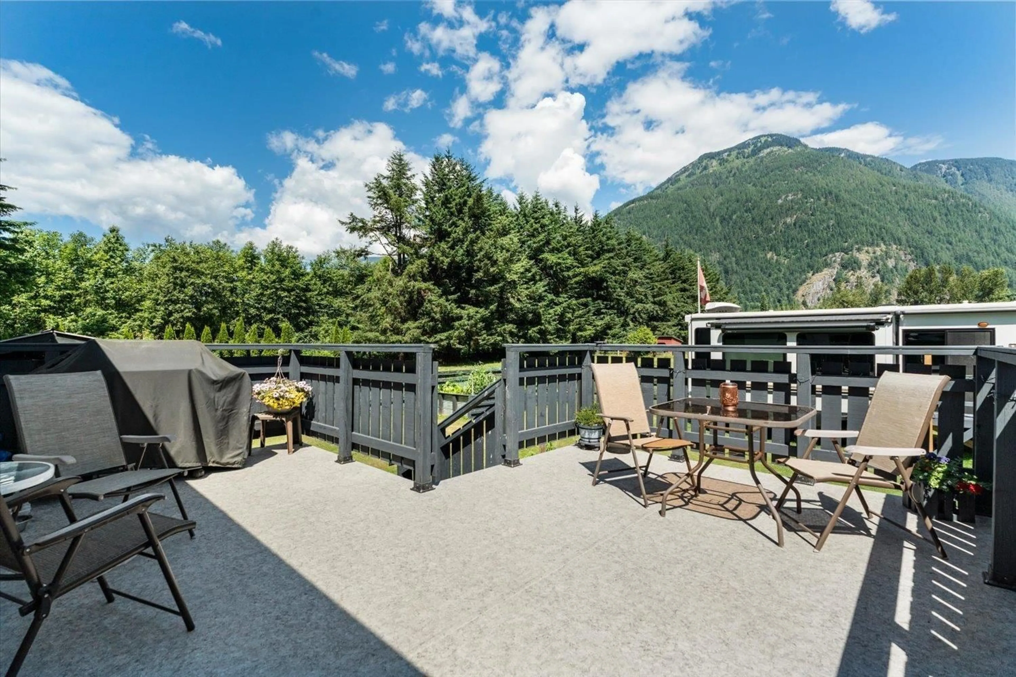 Patio, mountain view for 63155 YALE ROAD, Hope British Columbia V0X1L2