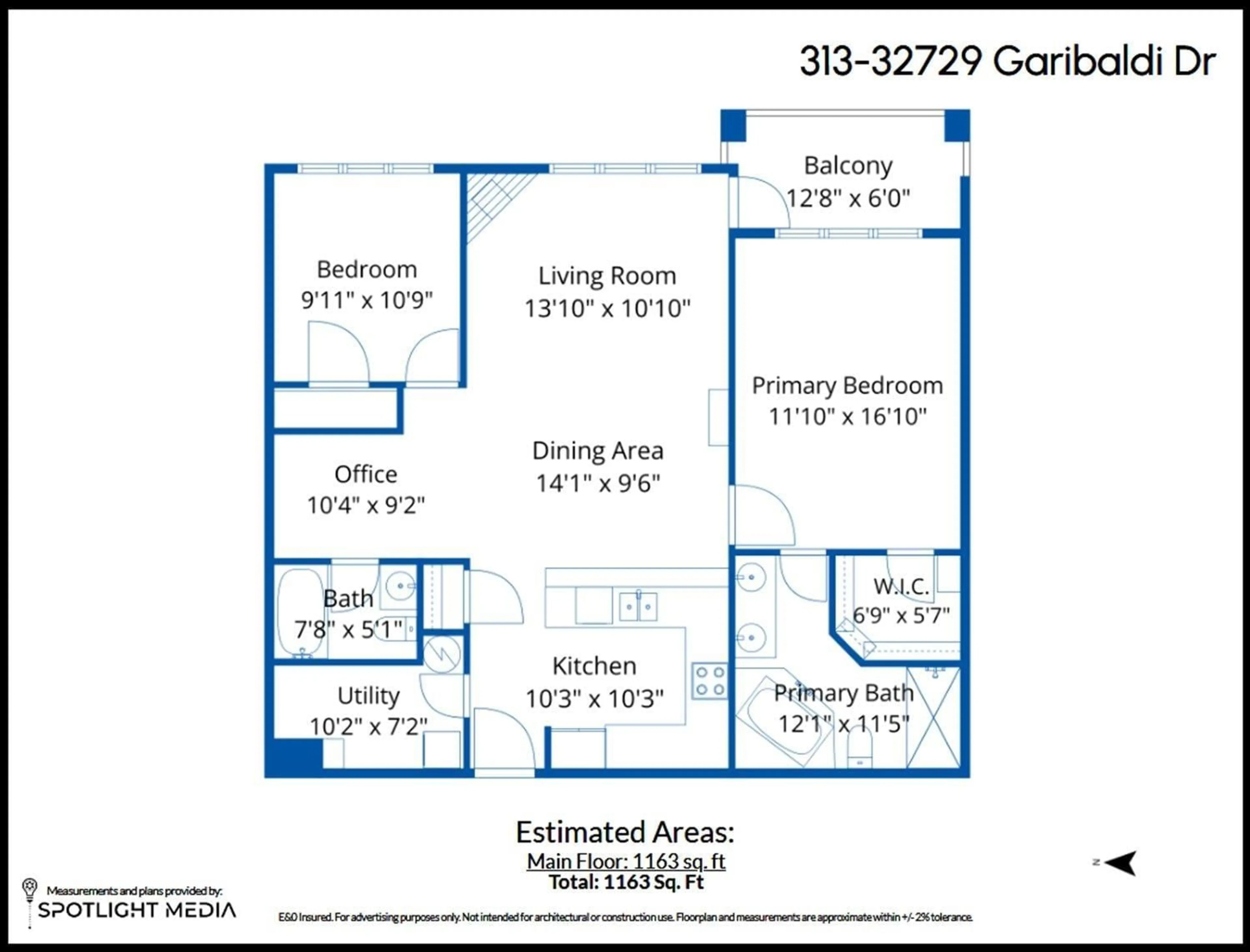 Floor plan for 313 - 32729 GARIBALDI DRIVE, Abbotsford British Columbia V2T0A6