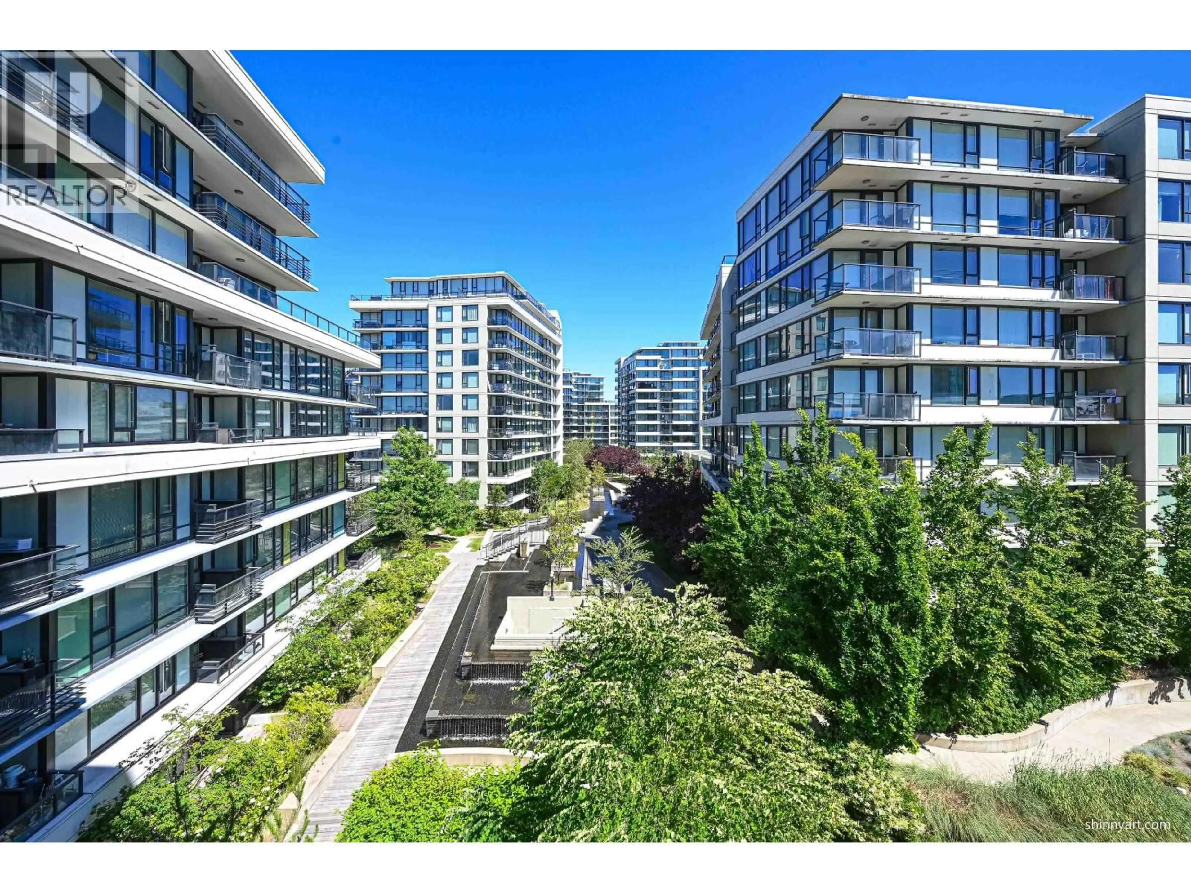 A pic from outside/outdoor area/front of a property/back of a property/a pic from drone, city buildings view from balcony for 1001 - 7788 ACKROYD ROAD, Richmond British Columbia V6X0M8