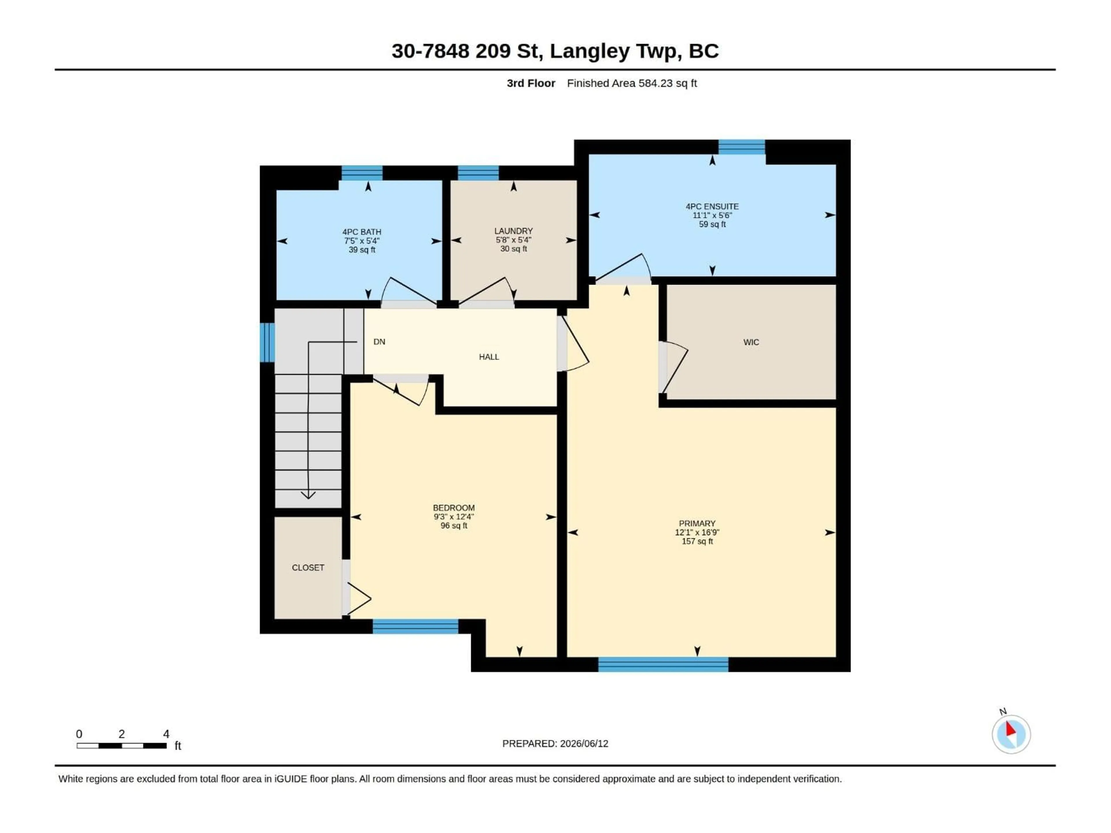Floor plan for 30 - 7848 209 STREET, Langley British Columbia V2Y0M4