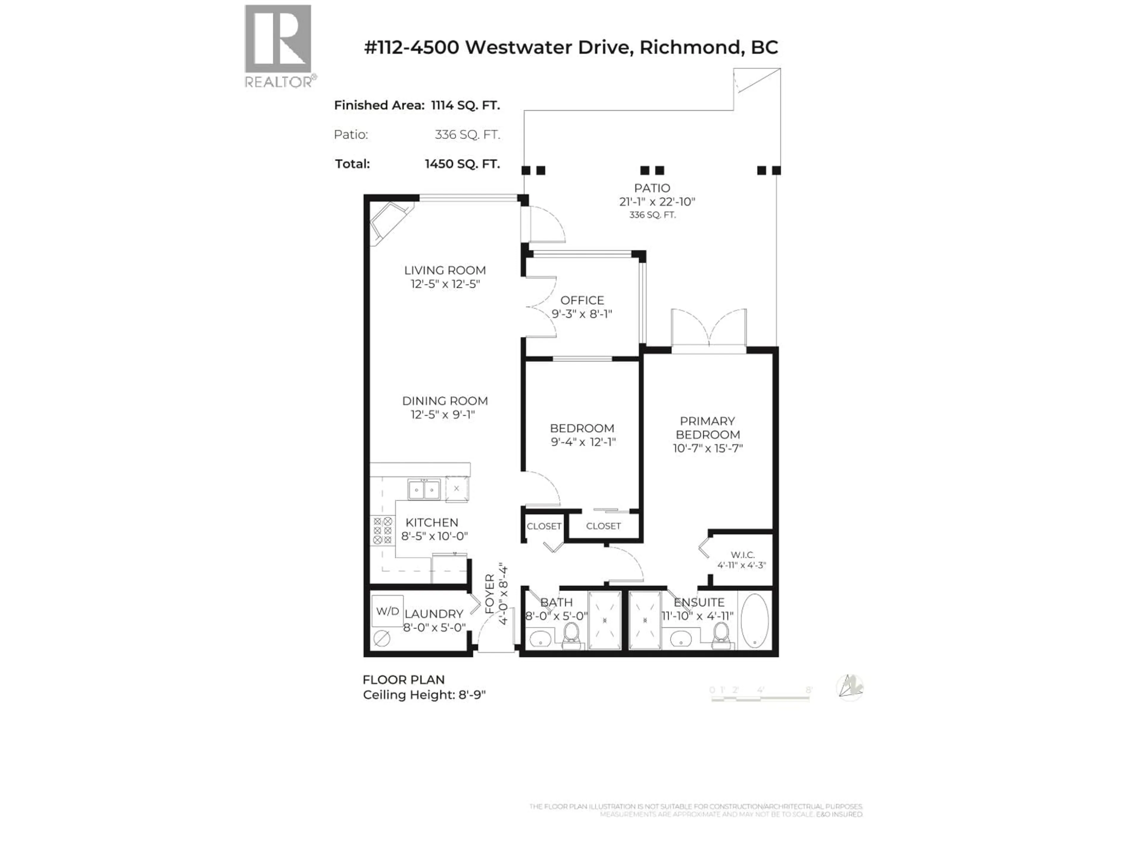 Floor plan for 112 - 4500 WESTWATER DRIVE, Richmond British Columbia V7E6S1