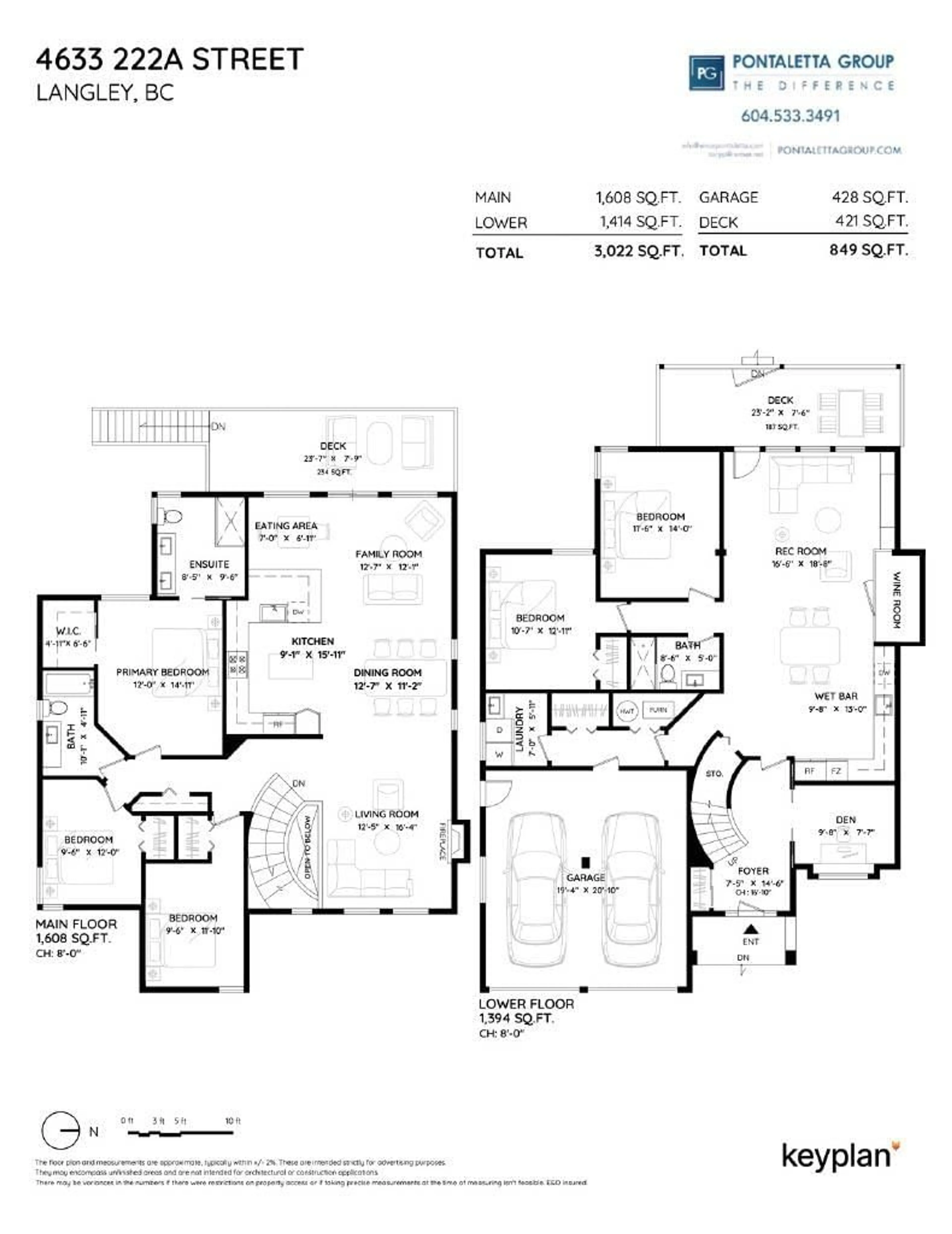 Floor plan for 4633 222A STREET, Langley British Columbia V2Z1M4