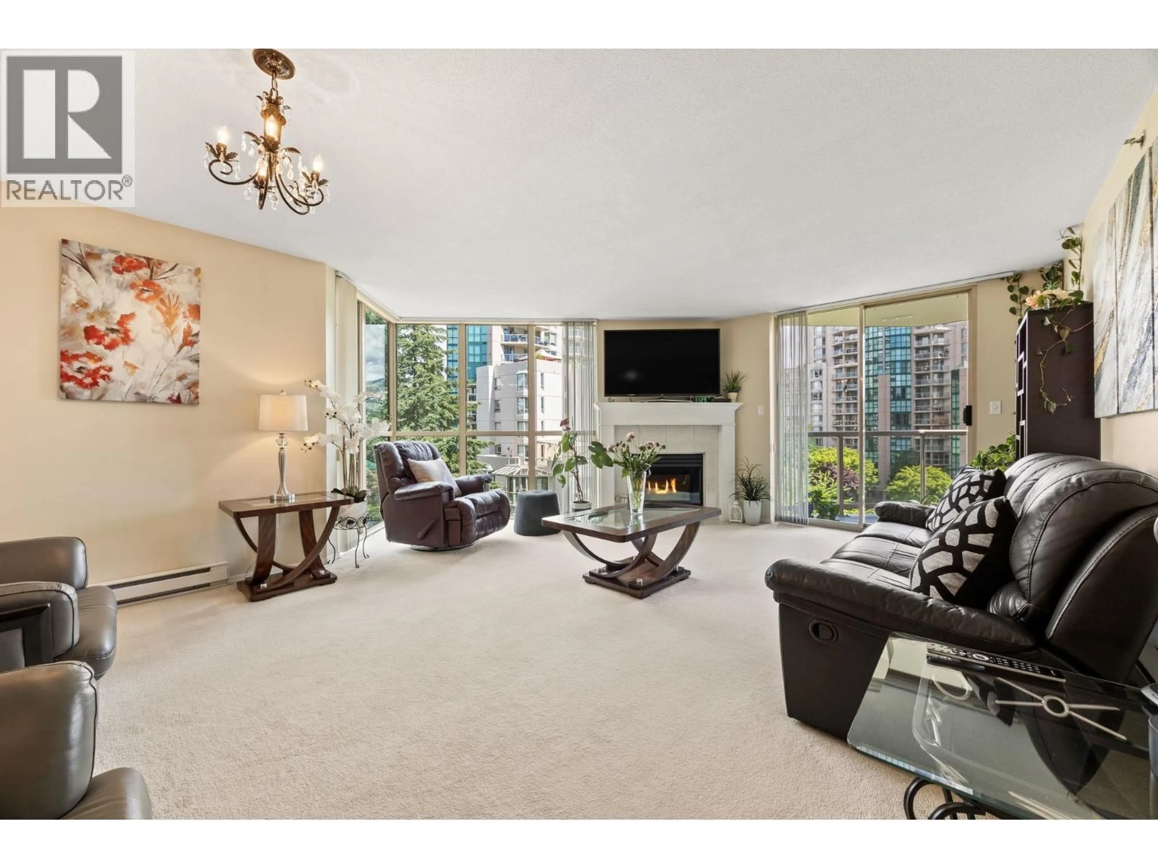 Living room with furniture, carpet floor for 608 - 1189 EASTWOOD STREET, Coquitlam British Columbia V3B7N5