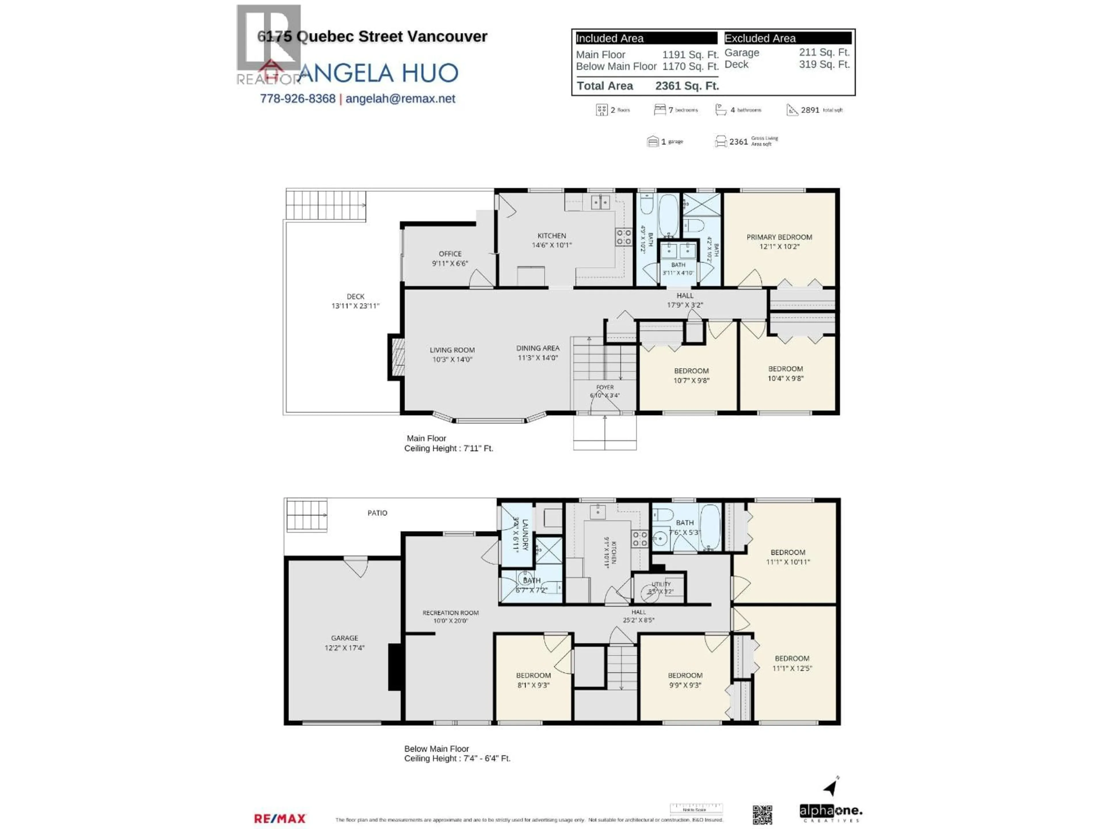 Floor plan for 6175 QUEBEC STREET, Vancouver British Columbia V5W2P6