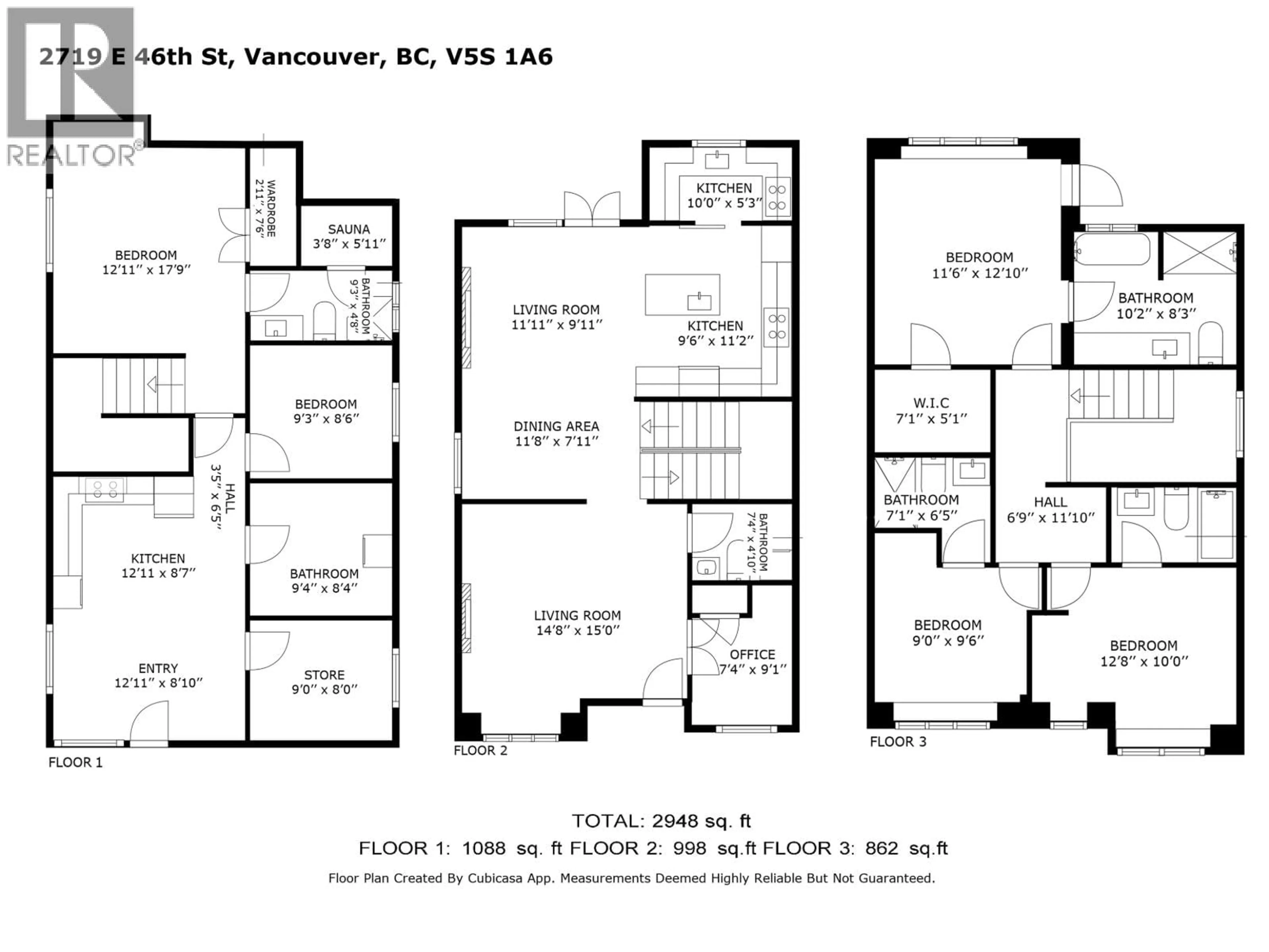 Floor plan for 2719 46TH AVENUE, Vancouver British Columbia V5S1A6