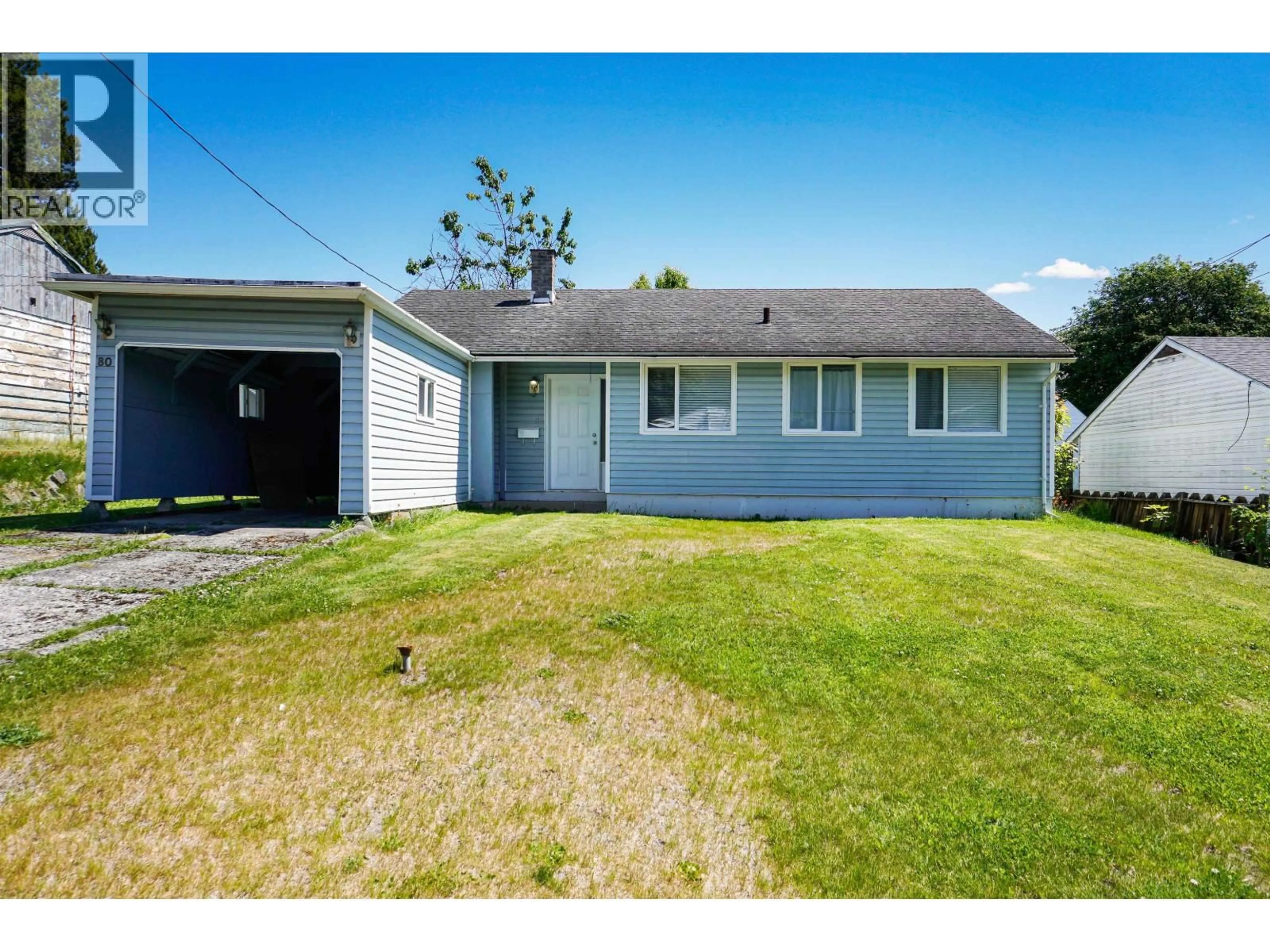 A pic from outside/outdoor area/front of a property/back of a property/a pic from drone, street for 80 CAPILANO STREET, Kitimat British Columbia V8C1X8